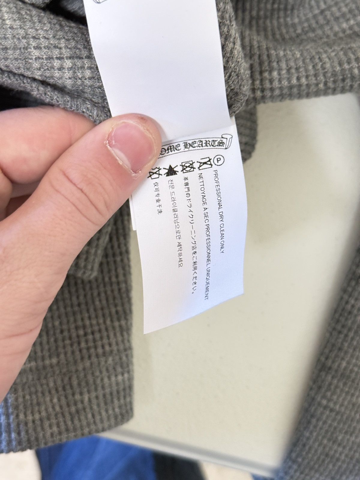 Chrome Hearts Chrome Hearts wool thermal henley gray with silver buttons Size US L / EU 52-54 / 3 - 15 Thumbnail