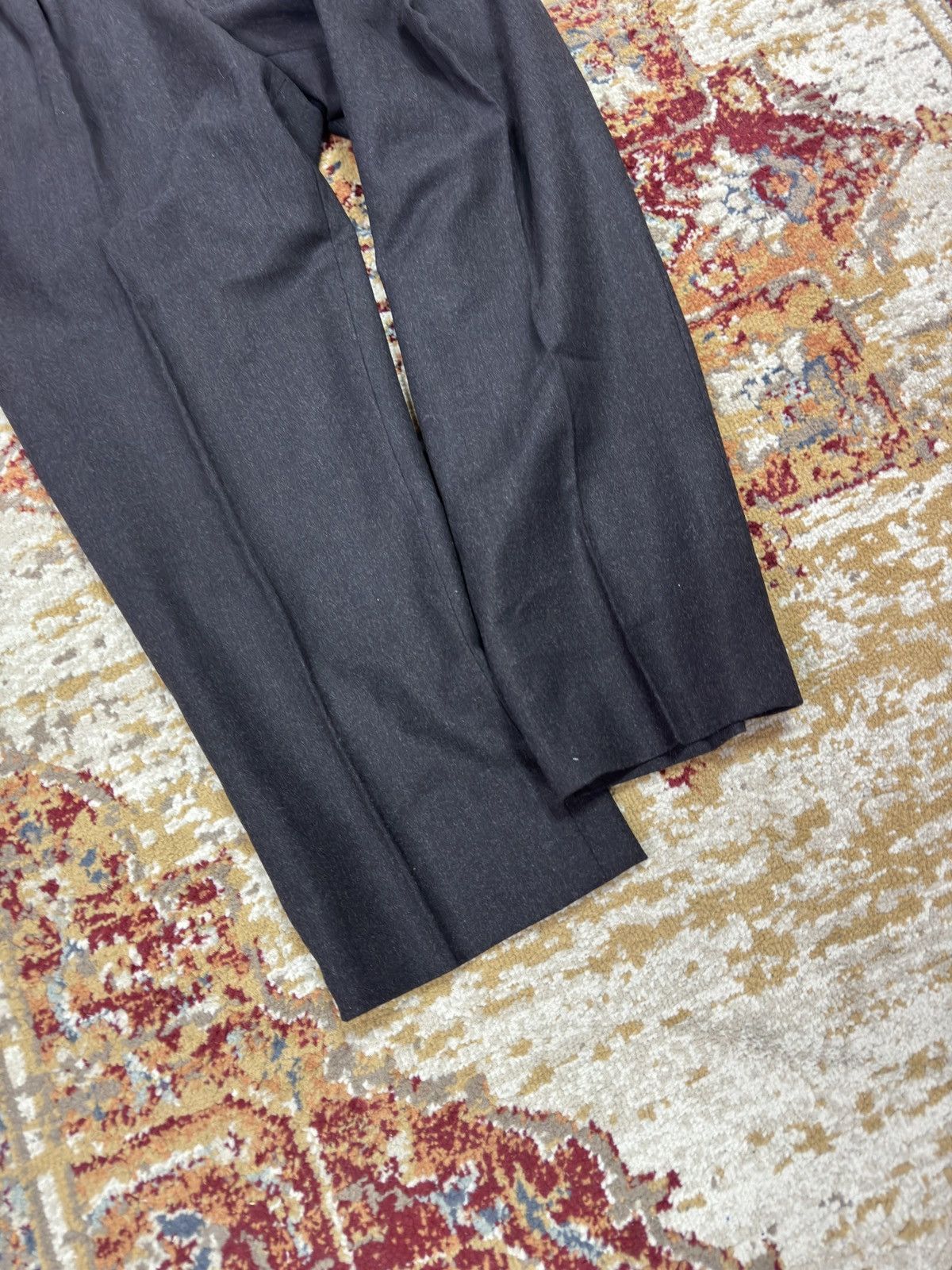 Hiltl Vintage Suit Pants Wool Blend Striped Wide Leg Baggy Formal Size US 36 / EU 52 - 3 Thumbnail