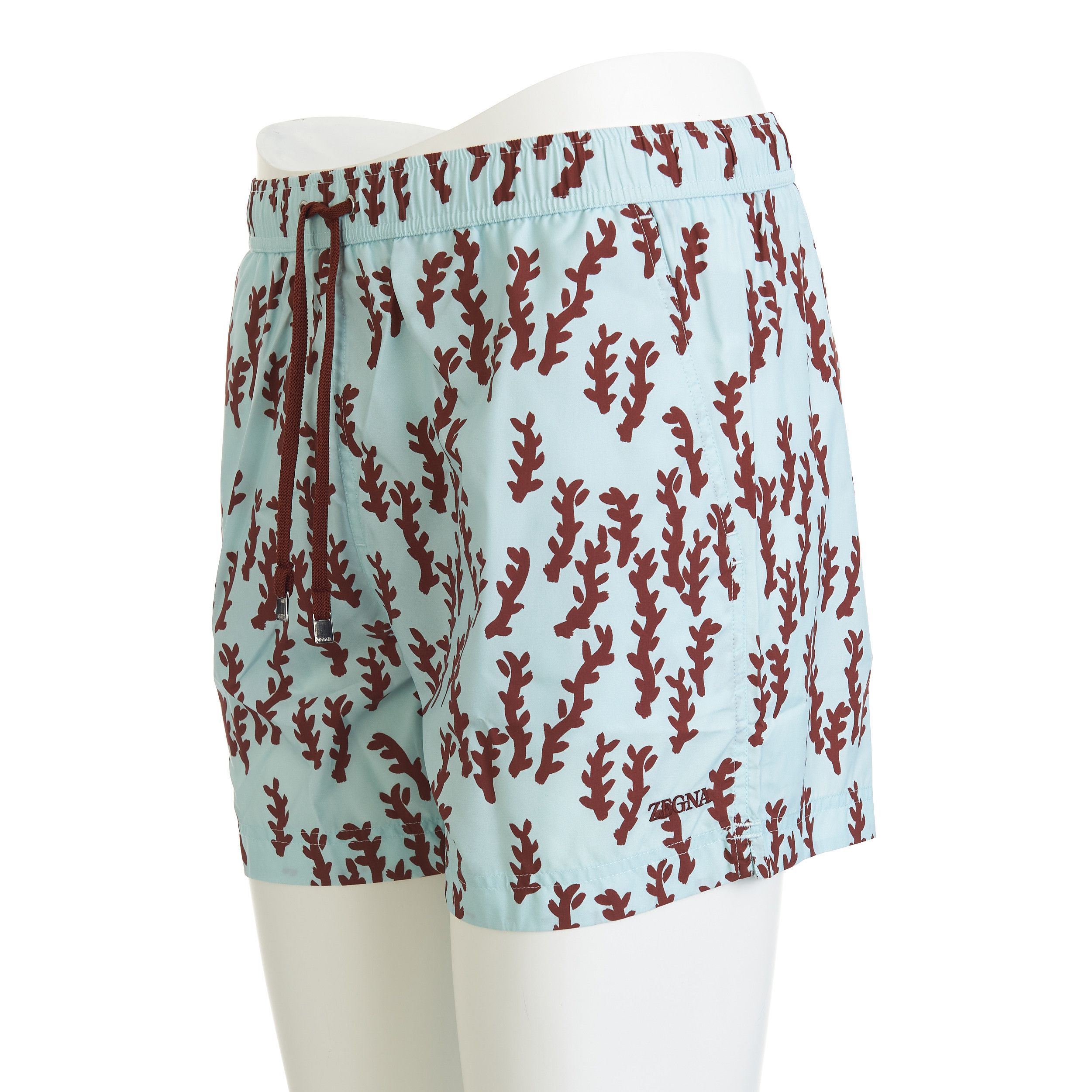 Ermenegildo Zegna Light Blue Terracotta Oasi Print Swim Trunks Size M Size US 30 / EU 46 - 5 Thumbnail