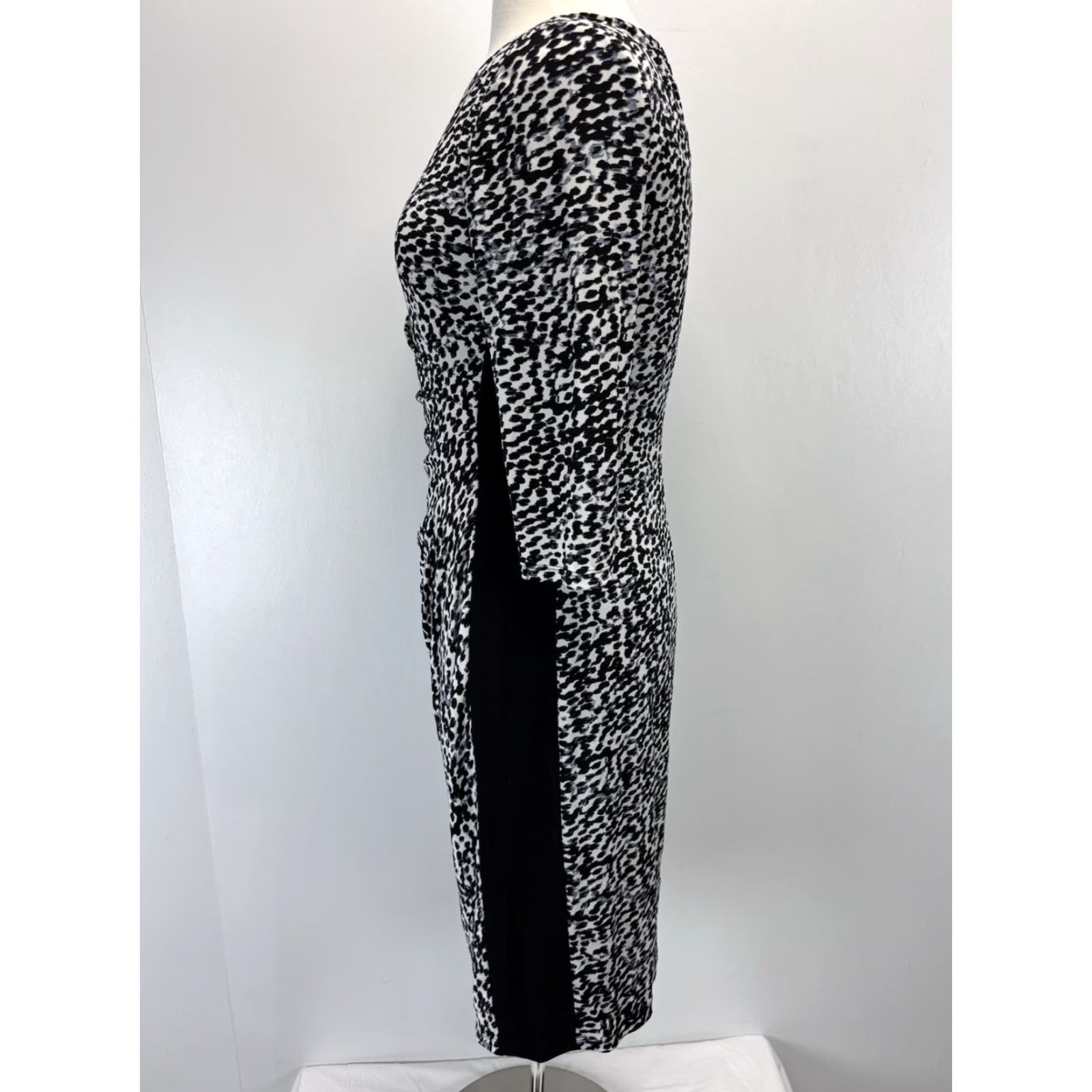 Ralph Lauren Lauren Ralph Lauren Dress Women’s Sz 8 Black White Animal Print Slinky Stretch Size M / US 6-8 / IT 42-44 - 2 Thumbnail