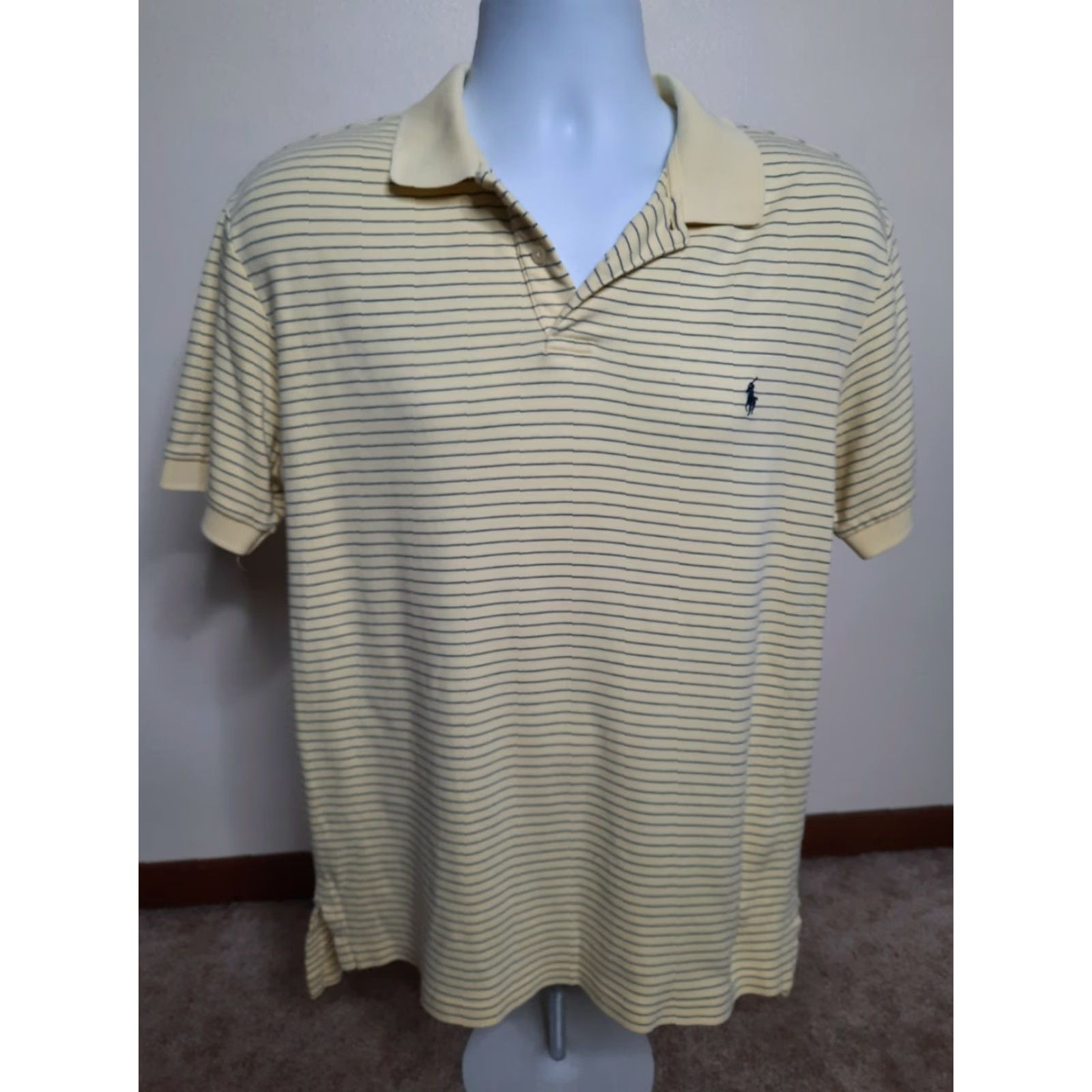 Polo Ralph Lauren Polo Ralph Lauren Polo Shirt Men's 100% Cotton Classic Fit Yellow Stripe Short Sleeve Medium Size US M / EU 48-50 / 2 - 3 Thumbnail