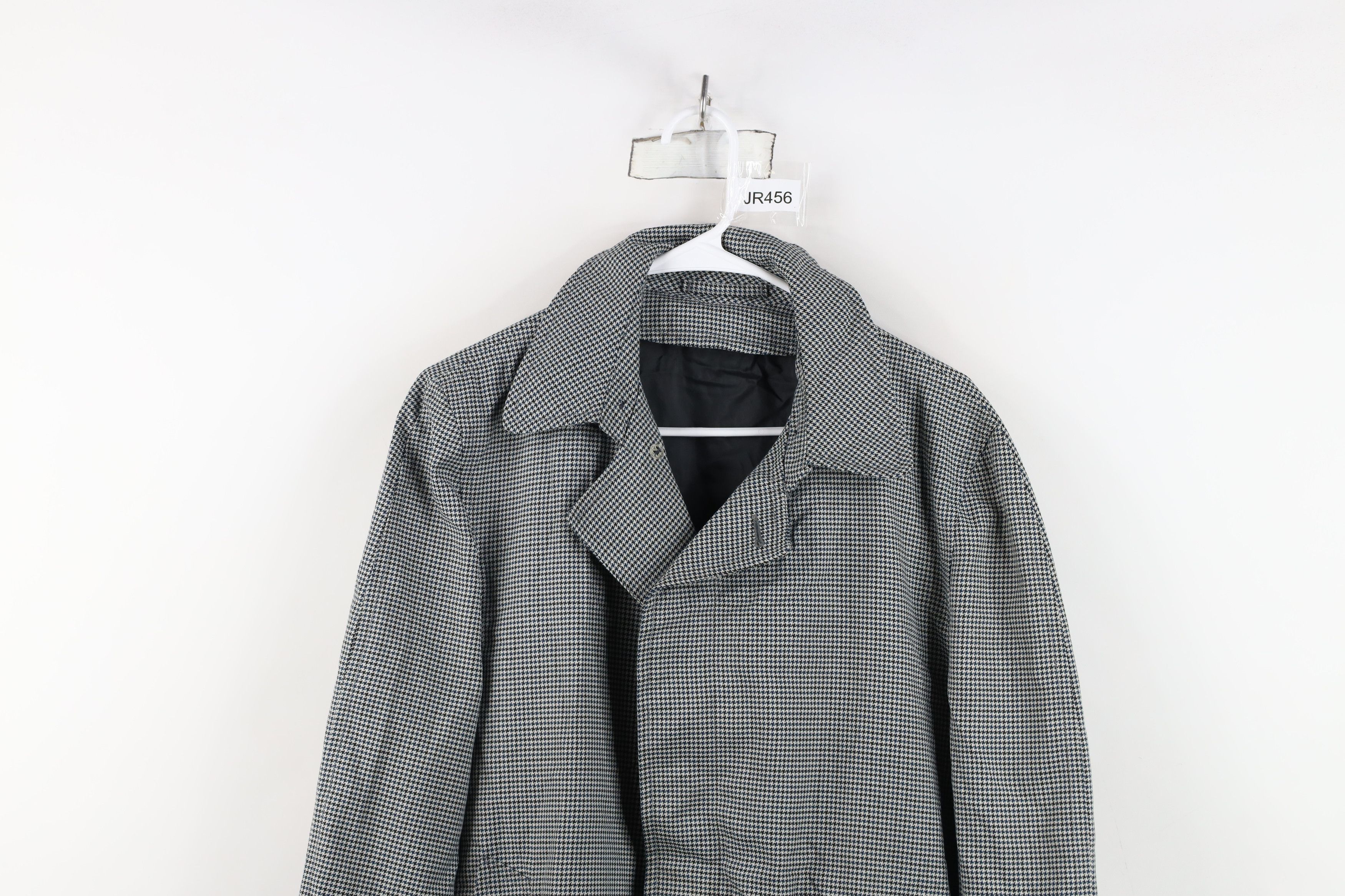Vintage Vintage 60s 70s Streetwear Houndstooth Trench Coat Jacket Size US XL / EU 56 / 4 - 2 Thumbnail