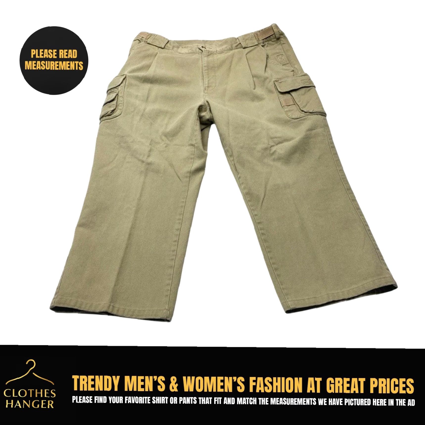 Orvis Orvis Cargo Pants 40x25.5 Beige Utility Pockets Adjustable Waist Hong Kong 8478 Size US 40 / EU 56 - 2 Thumbnail