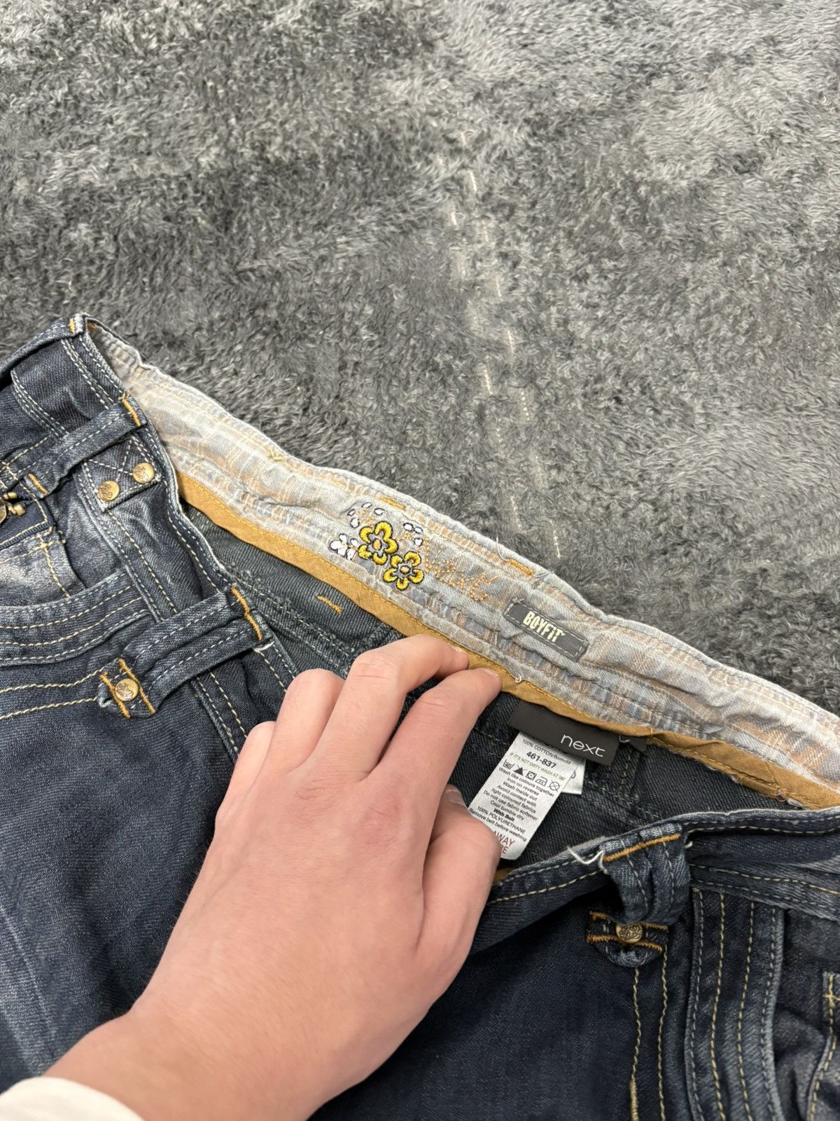 Japanese Brand Vintage Rare Washed Denim Distressed Y2K Baggy Jeans Size US 34 / EU 50 - 6 Thumbnail