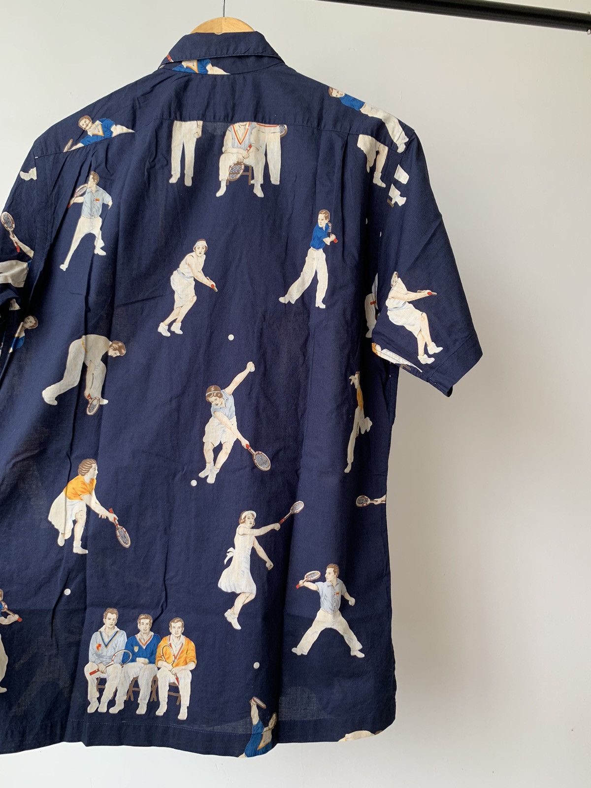 Polo Ralph Lauren Vintage Rare 90s Polo Tennis Overprint Button Ups Shirt Size US M / EU 48-50 / 2 - 11 Thumbnail