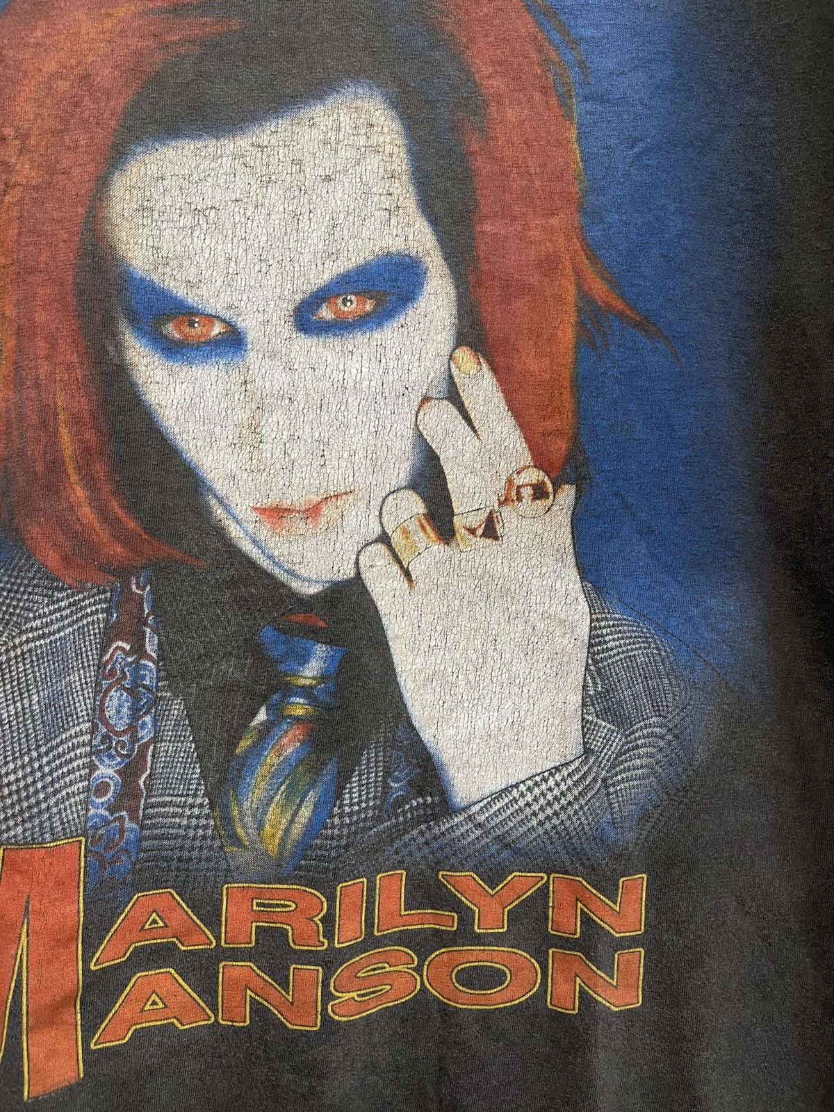 Vintage Vintage Faded Marilyn Manson Very Rare🔥🔥🔥 Size US L / EU 52-54 / 3 - 5 Thumbnail