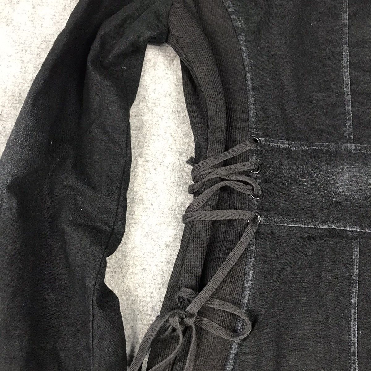 Designer × Japanese Brand PUNK RAVE DISTRESSED BLACK PUNK BUTTON BONDAGE JACKET Size M / US 6-8 / IT 42-44 - 13 Thumbnail