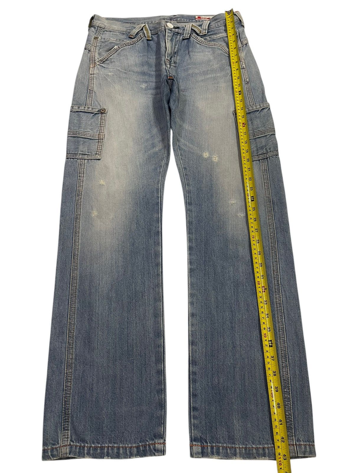 14th Addiction Vintage Japanese Brand Genoese Faded Wash Style Loose Jeans Size US 32 / EU 48 - 13 Thumbnail