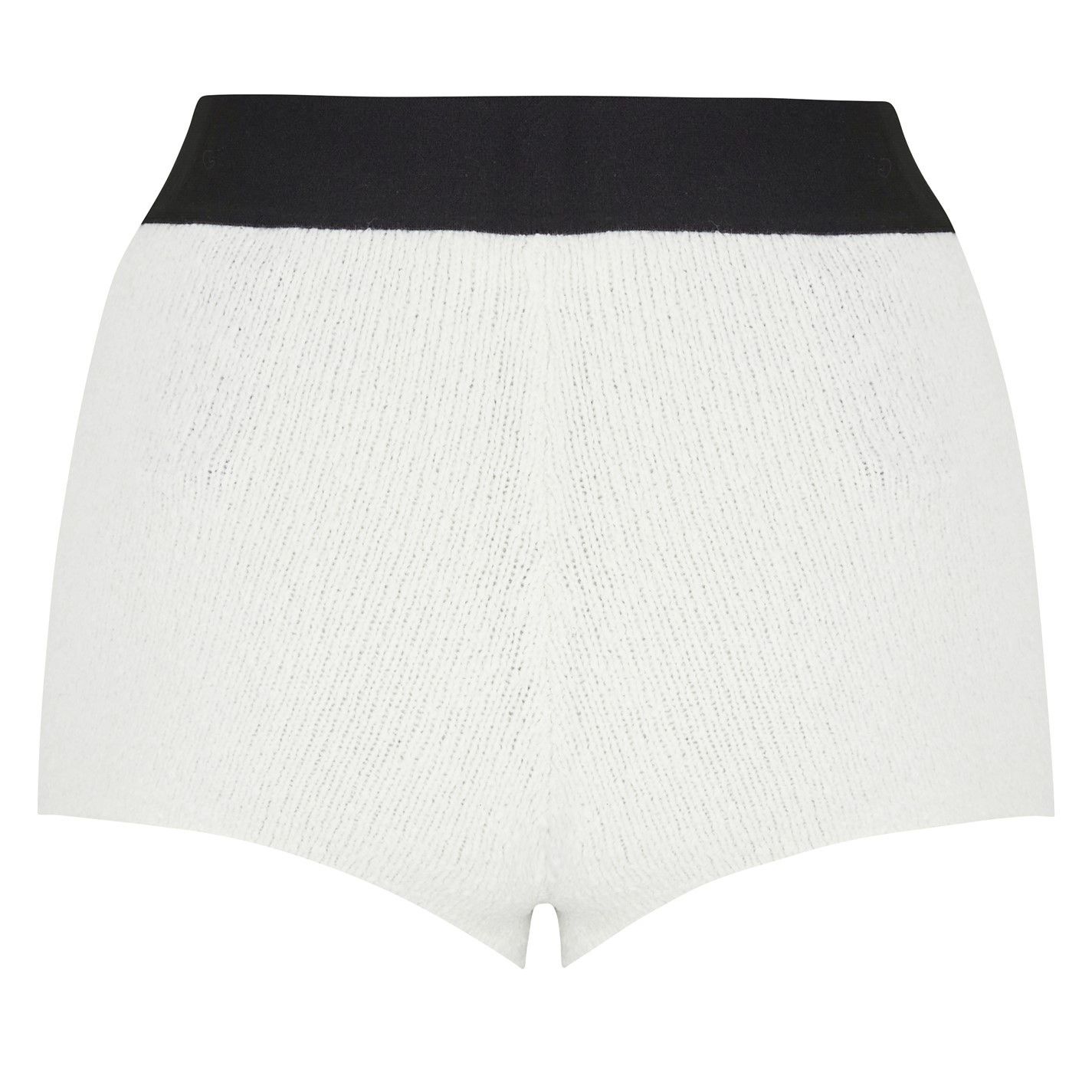 Palm Angels o1g2r1mq0325 Bouclé Logo Short in Off White & Black Size 27" / US 4 / IT 40 - 2 Thumbnail
