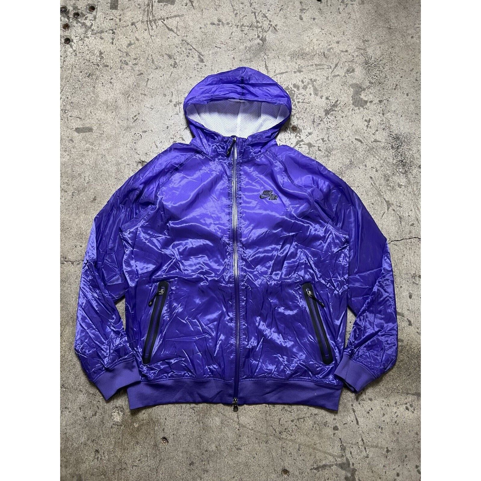 Nike 2007 Nike Air Purple Zip Up Satin Jacket Men’s L Rare Vtg Size US L / EU 52-54 / 3 - 1 Thumbnail