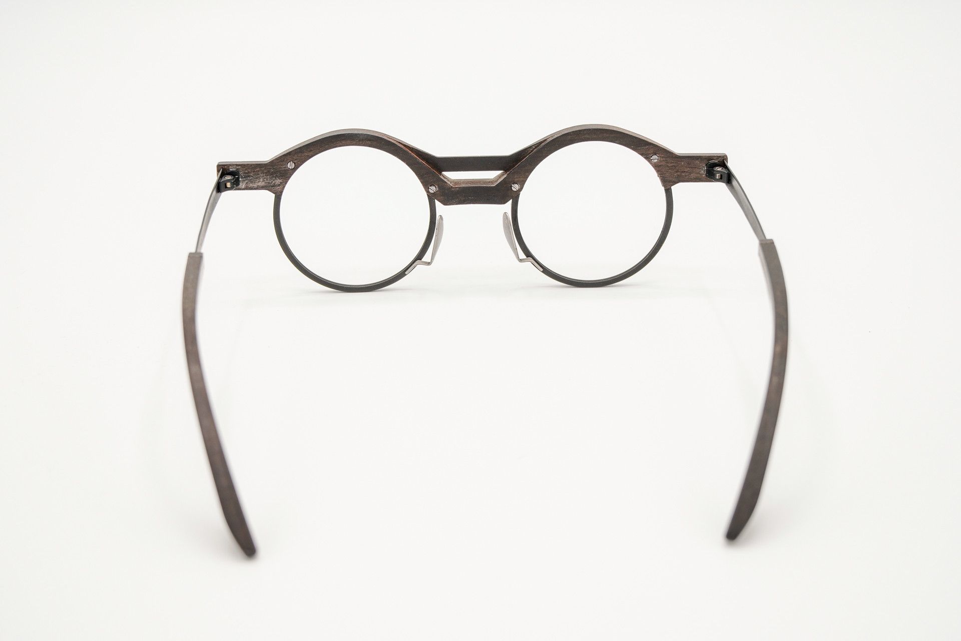 Rigards RIGARDS RG2046WD Blackwood Titanium Round Eyewear – Unworn Size ONE SIZE - 7 Thumbnail