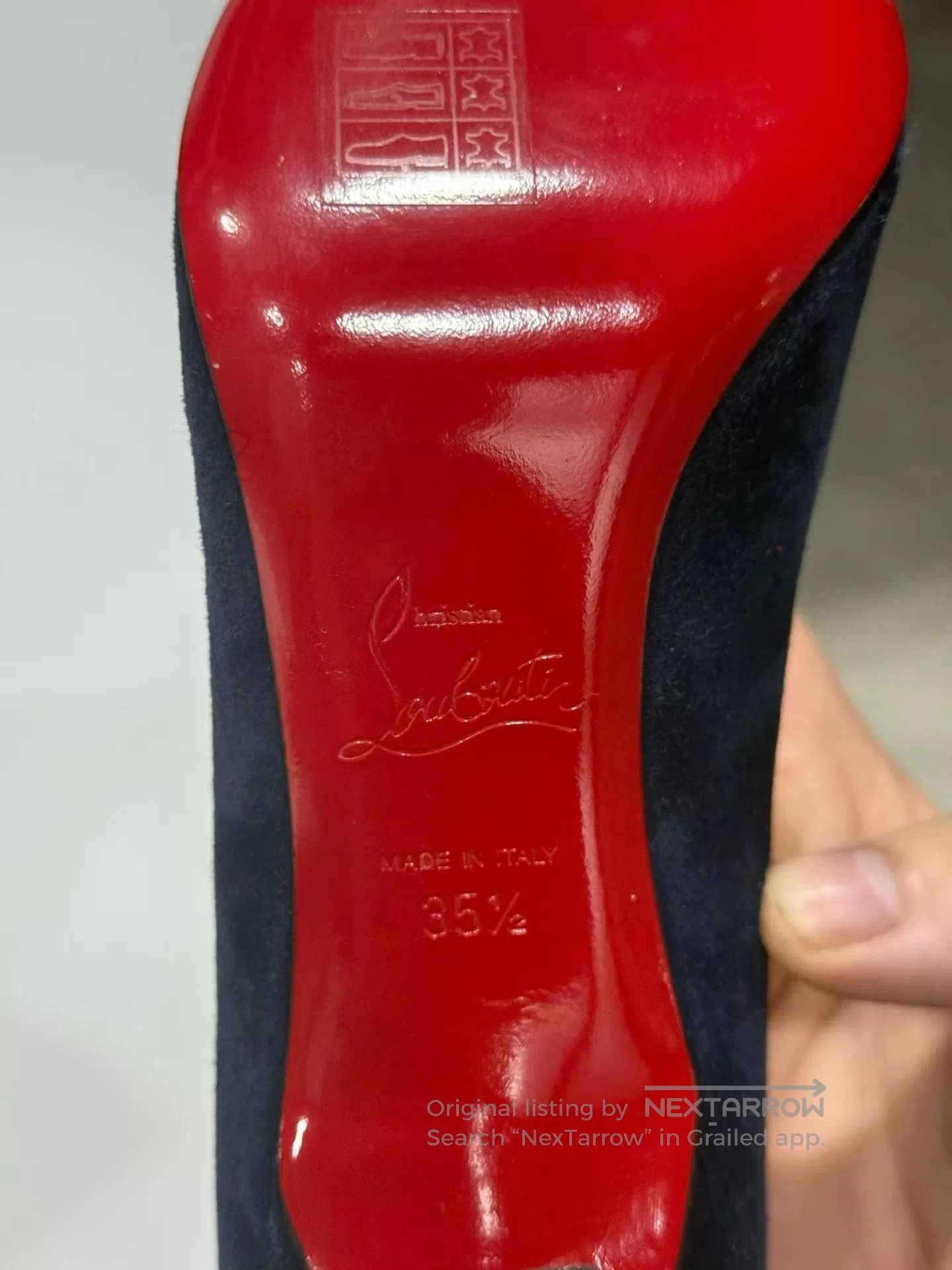 Christian Louboutin Christian Louboutin Blue Suede Heels. Size US 4.5 / IT 34.5 - 7 Thumbnail