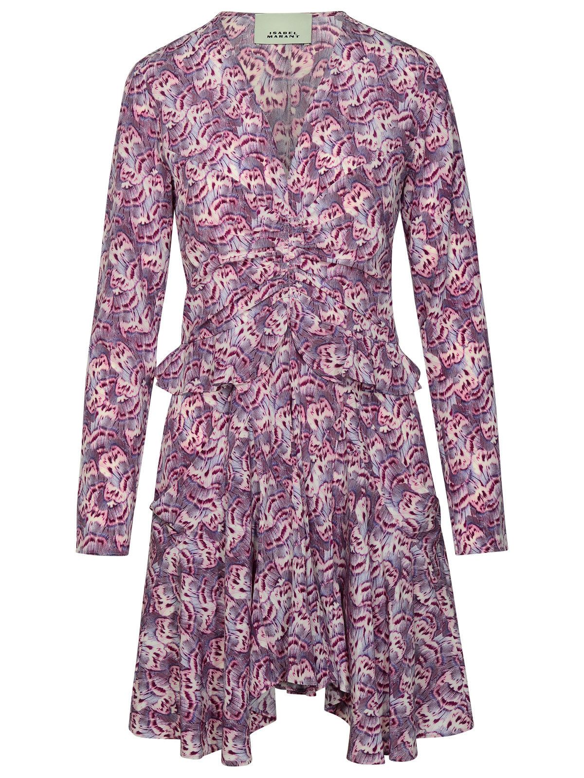 image of Isabel Marant 'usmara' Purple Silk Dress in Violet, Women's (Size Small)