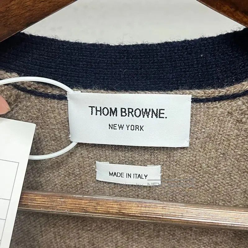 Thom Browne Thom Browne Women's Brown Wool Cardigan . Size L / US 10 / IT 46 - 3 Thumbnail