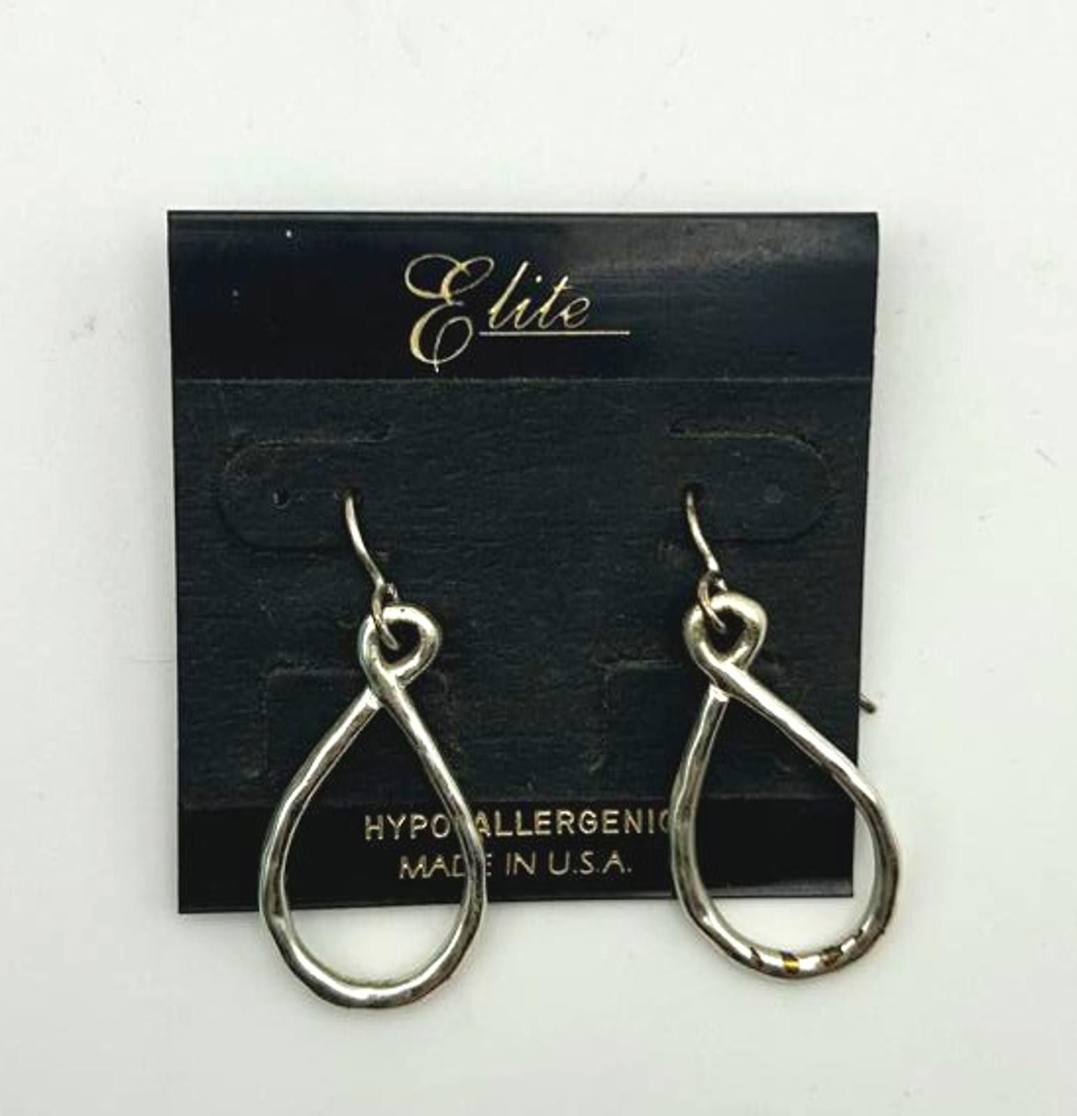 Elie Tahari Vintage Silver Tone Teardrop Earrings – Unisex Minimalist Size ONE SIZE - 2 Thumbnail