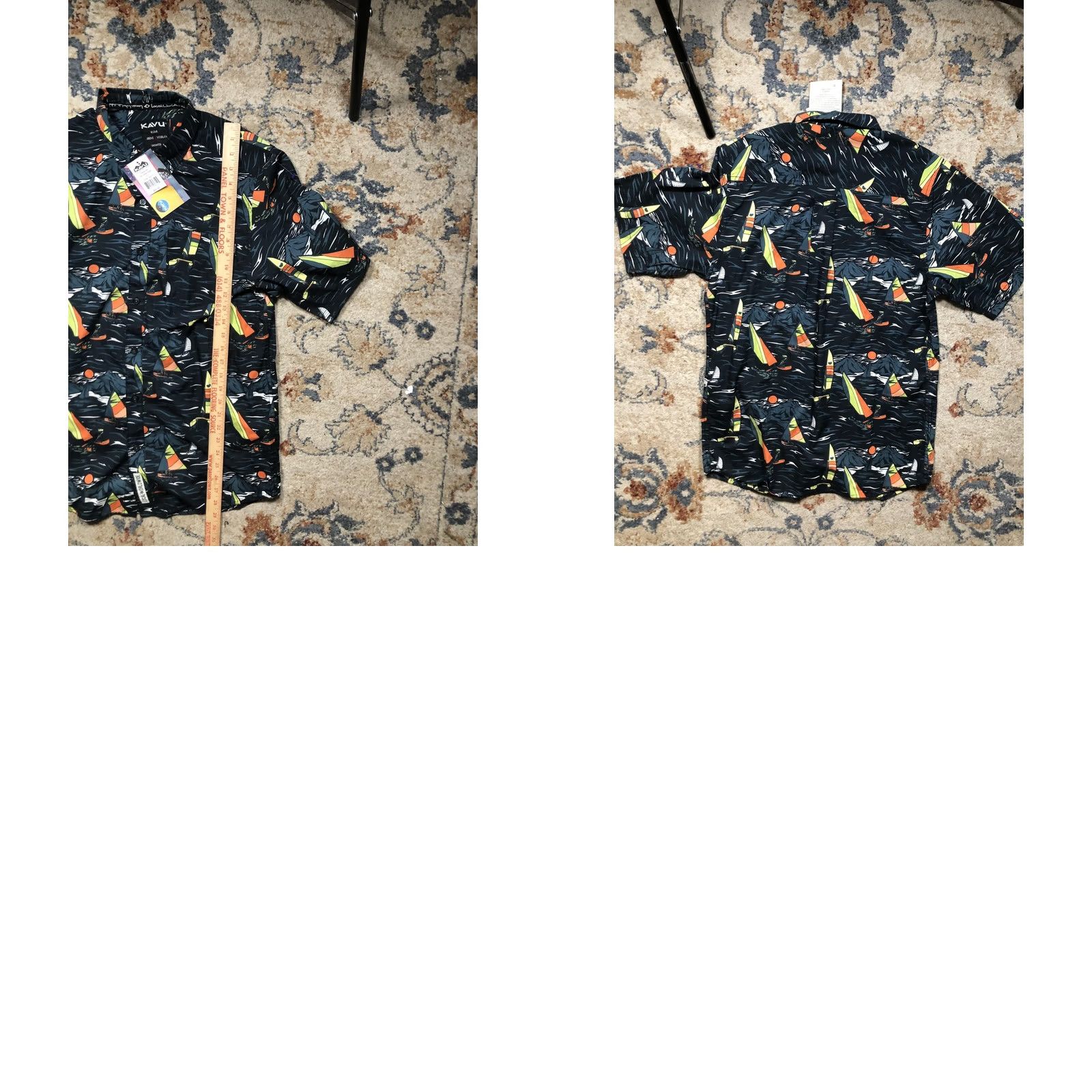 KAVU KAVU Shirt Mens Small Multicolor Sailboat Graphic Short Sleeve Button Up Casual Size US S / EU 44-46 / 1 - 8 Thumbnail