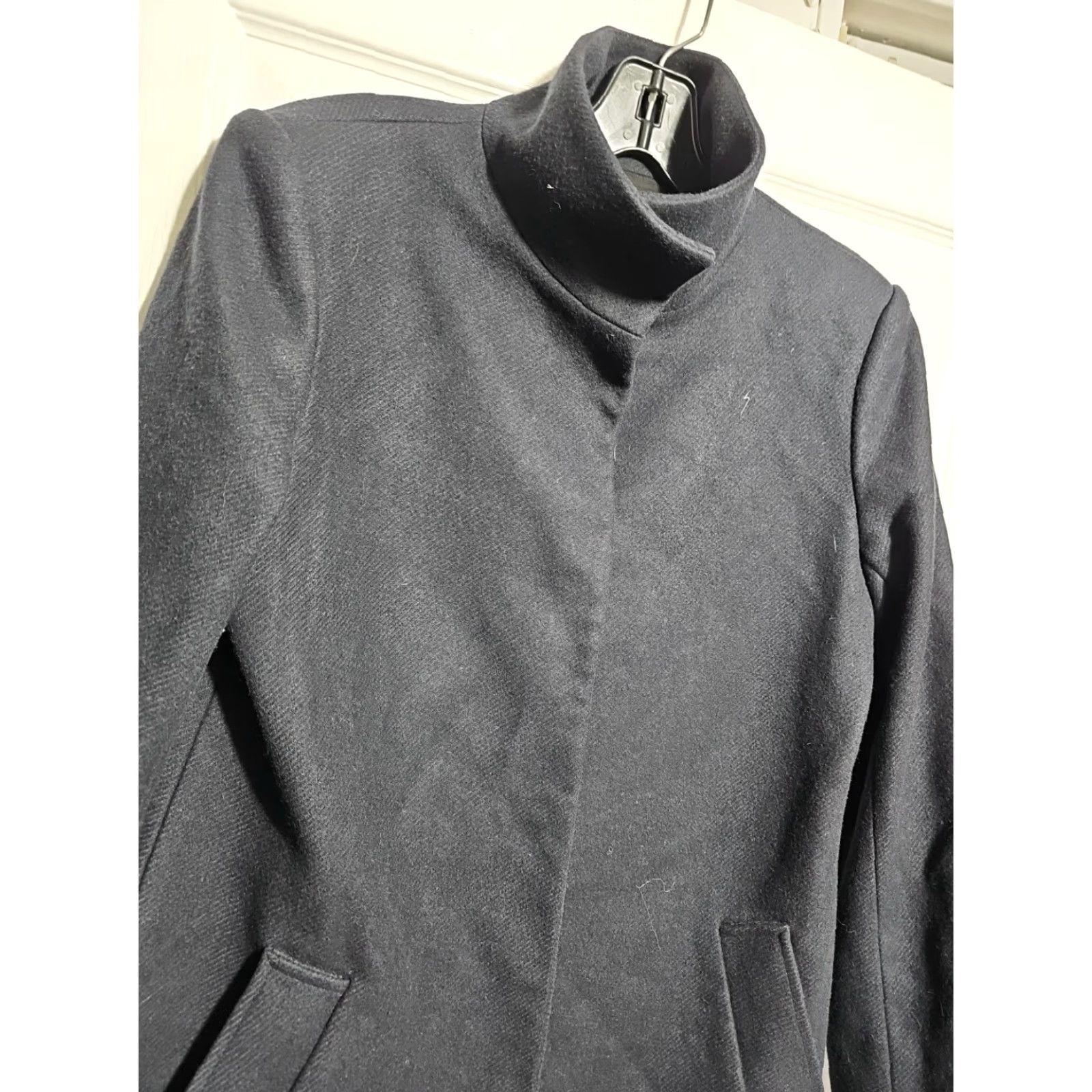 Theory VINTAGE Theory NAVY SNAP Coat Overcoat Men S Wool Cashmere Blend Size US S / EU 44-46 / 1 - 2 Thumbnail