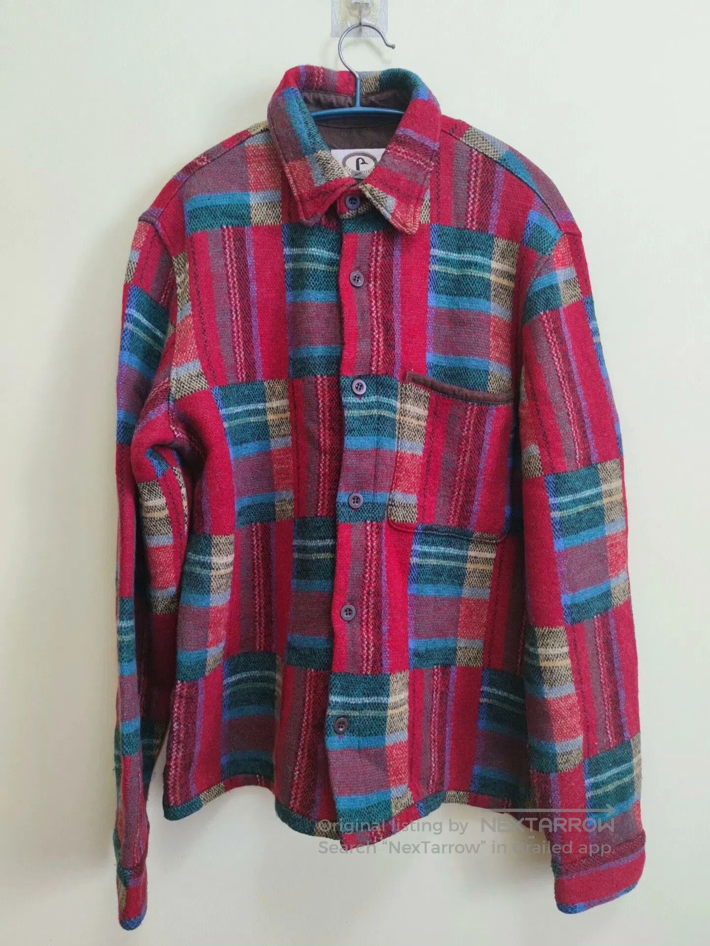Other Vintage Red Blue Plaid Wool Shirt. Size US M / EU 48-50 / 2 - 1 Thumbnail