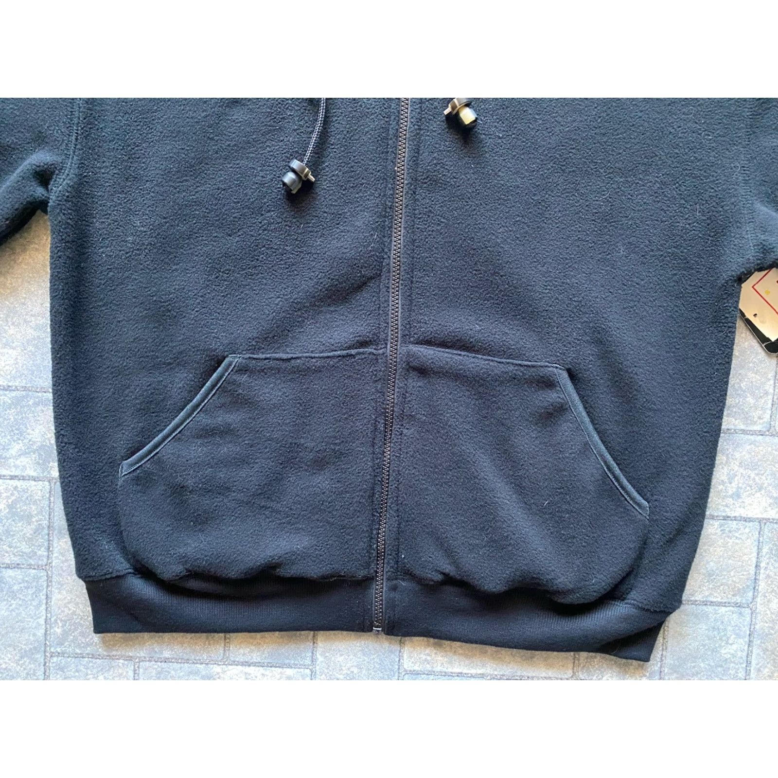 Vintage NWT Coaco New York Fleece Jacket Women’s Black Hooded, M, Regular Size, Jacket, Women, Polyester, Coat Size M / US 6-8 / IT 42-44 - 3 Thumbnail