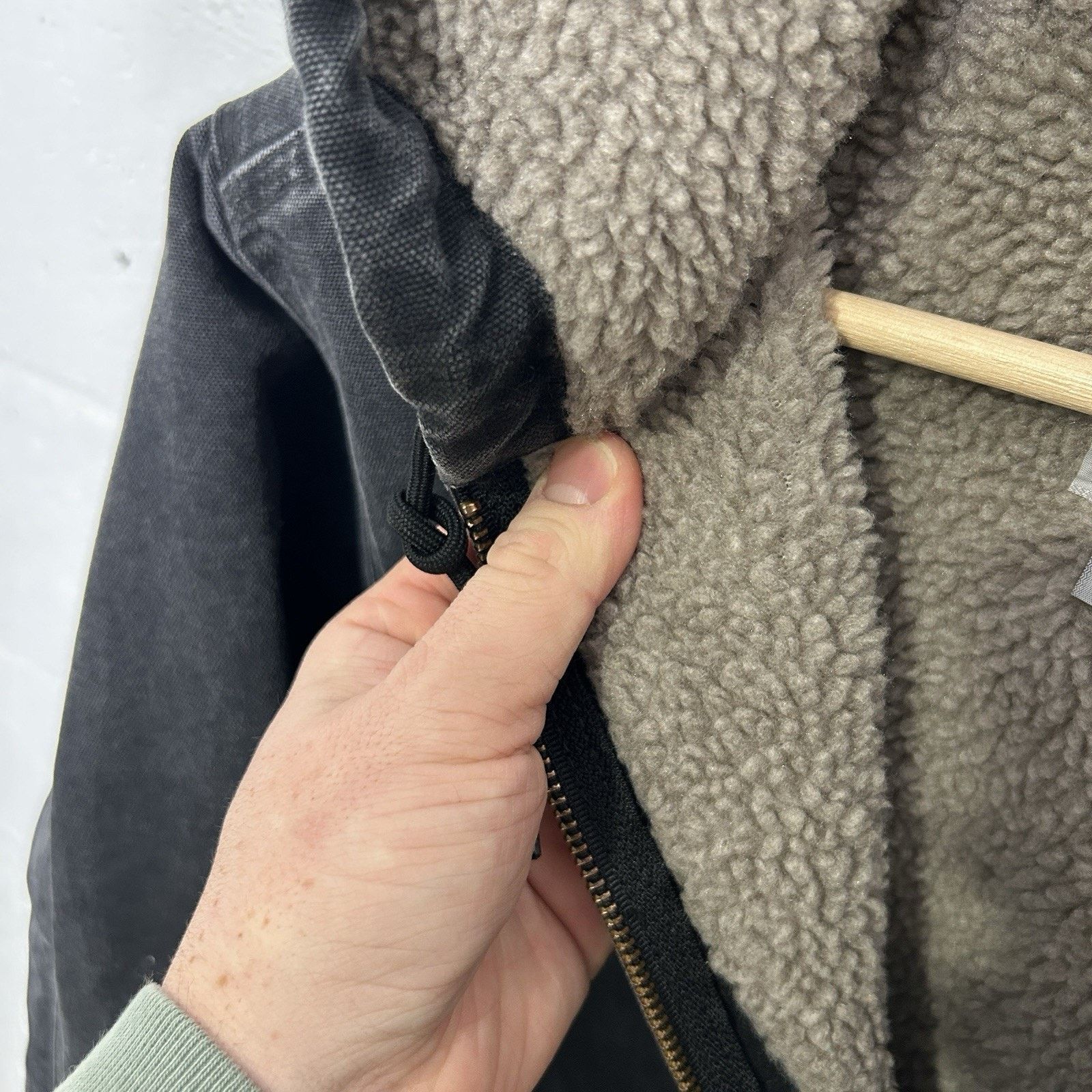 Carhartt Y2K Carhartt Sherpa-Lined Hooded Detroit Jacket “Black” Size L / US 10 / IT 46 - 10 Thumbnail
