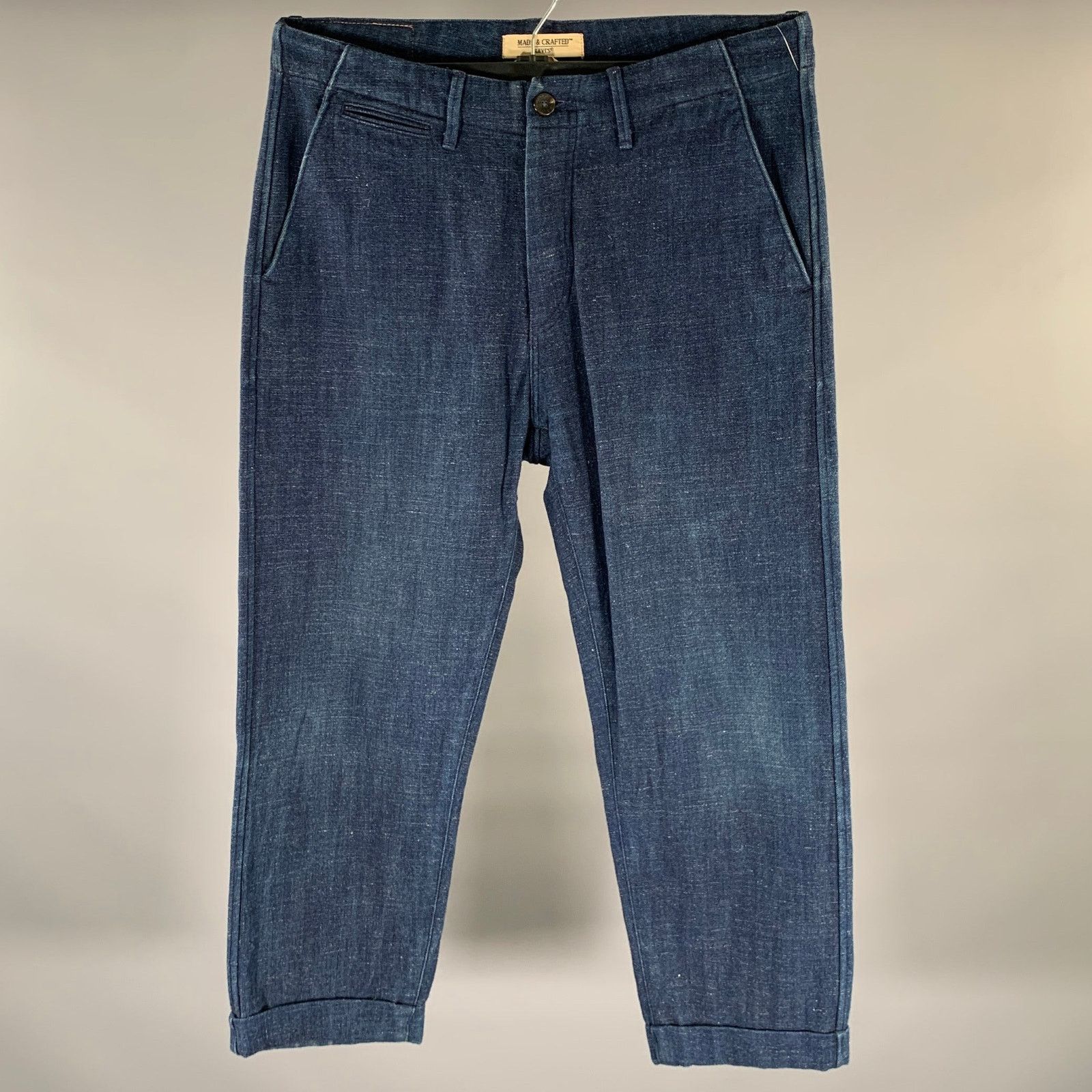 Other MADE & CRAFTED Size 31 Navy Heather Button Fly Casual Pants Size US 31 - 1 Thumbnail