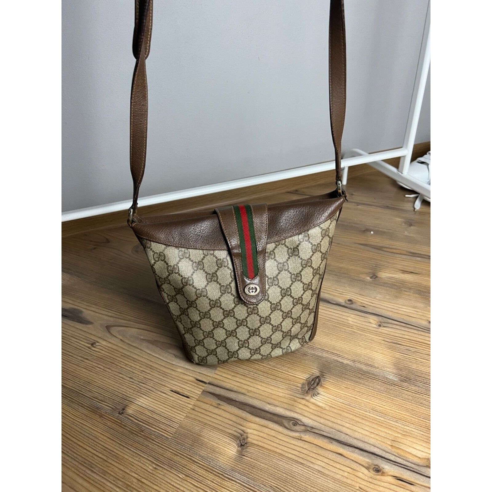 Gucci MINT! GUCCI Old GG Supreme Sherry Line Shoulder Bag Brown 40 Size ONE SIZE - 1 Thumbnail