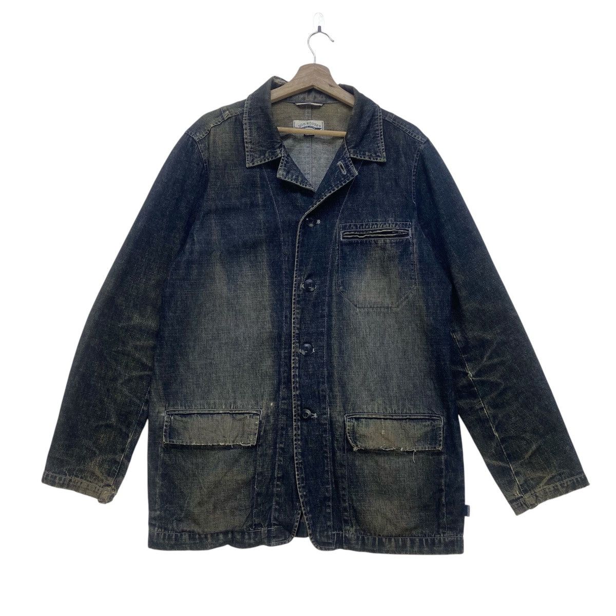 Japanese Brand Japanese Brand Dog House Union Made Distressed Denim Jacket Size US S / EU 44-46 / 1 - 1 Thumbnail