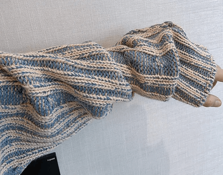Japanese Brand × Vintage Retro y2k reversible cable knit pullover sweater knitwear Size US L / EU 52-54 / 3 - 8 Thumbnail