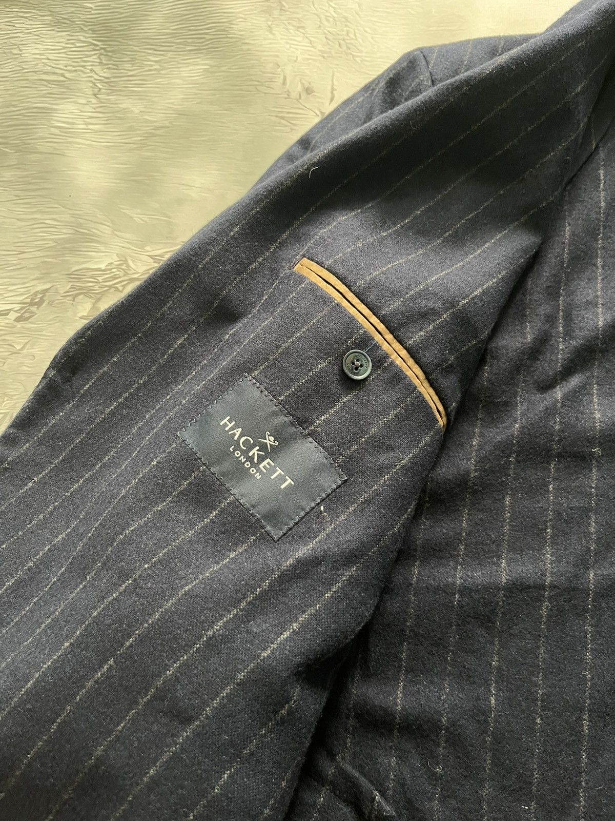 Hackett Hackett London Pinstripes Wool Men's Blazer Jacket Size 46R - 7 Thumbnail