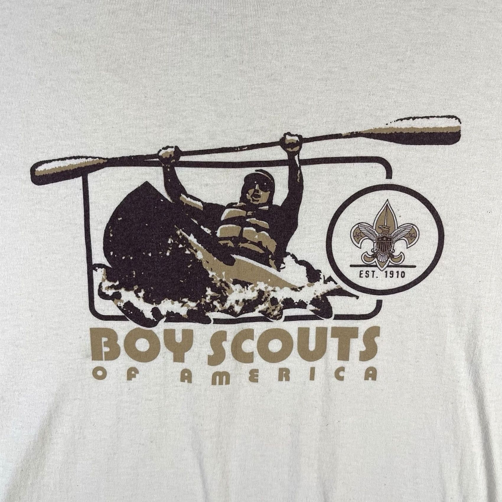 MISA Los Angeles VINTAGE HRLA Los Angeles T-Shirt Boy Scouts of America White Size L Mens Short Sleeve Crew Neck USA Graphic Print 90s 80s Retro Outdoor Nautical Beach Size US L / EU 52-54 / 3 - 3 Thumbnail