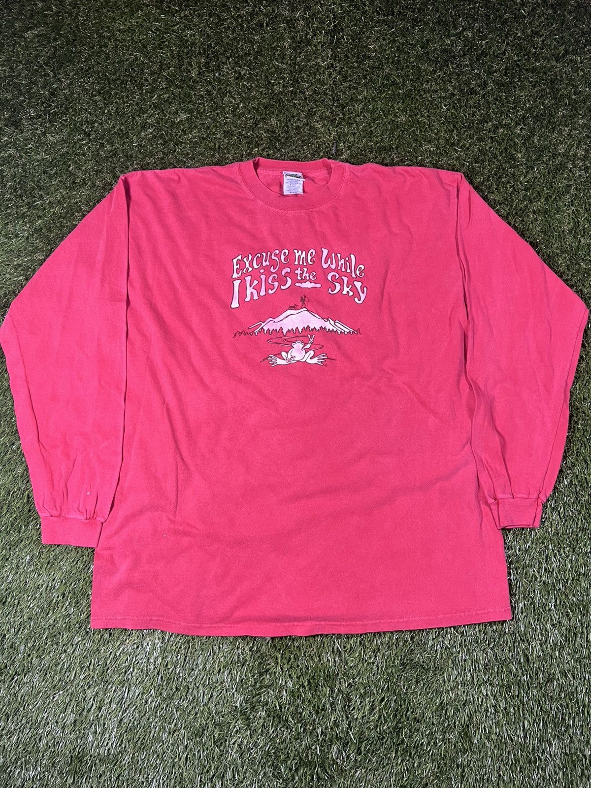 Vintage Vintage 90’s Faded Western Frog Drug Hippie Long Sleeve Tee Size US XL / EU 56 / 4 - 1 Thumbnail