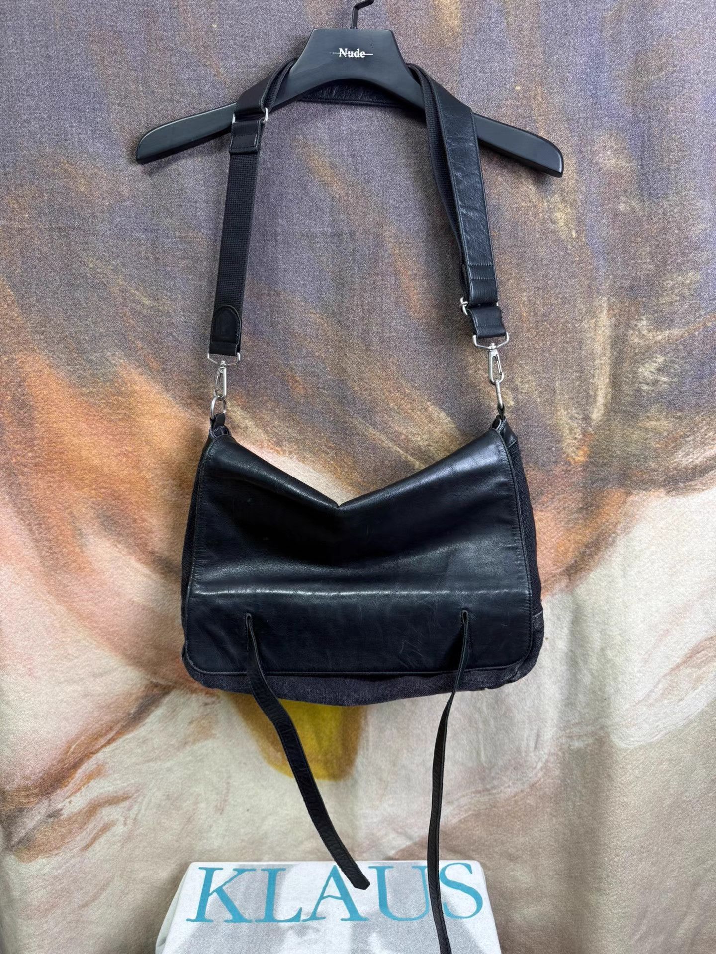 Yohji Yamamoto Yohji Yamamoto Linen Leather Crossbody Bag K20 Size ONE SIZE - 1 Thumbnail