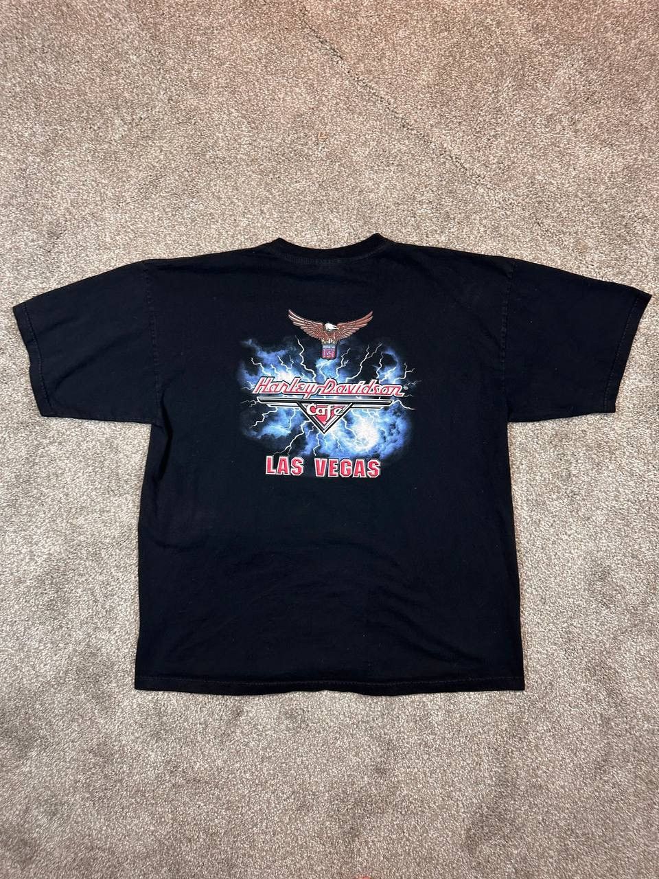 Harley Davidson Vtg 90s Harley Davidson Cafe Las Vegas T-Shirt Size US XXL / EU 58 / 5 - 1 Thumbnail