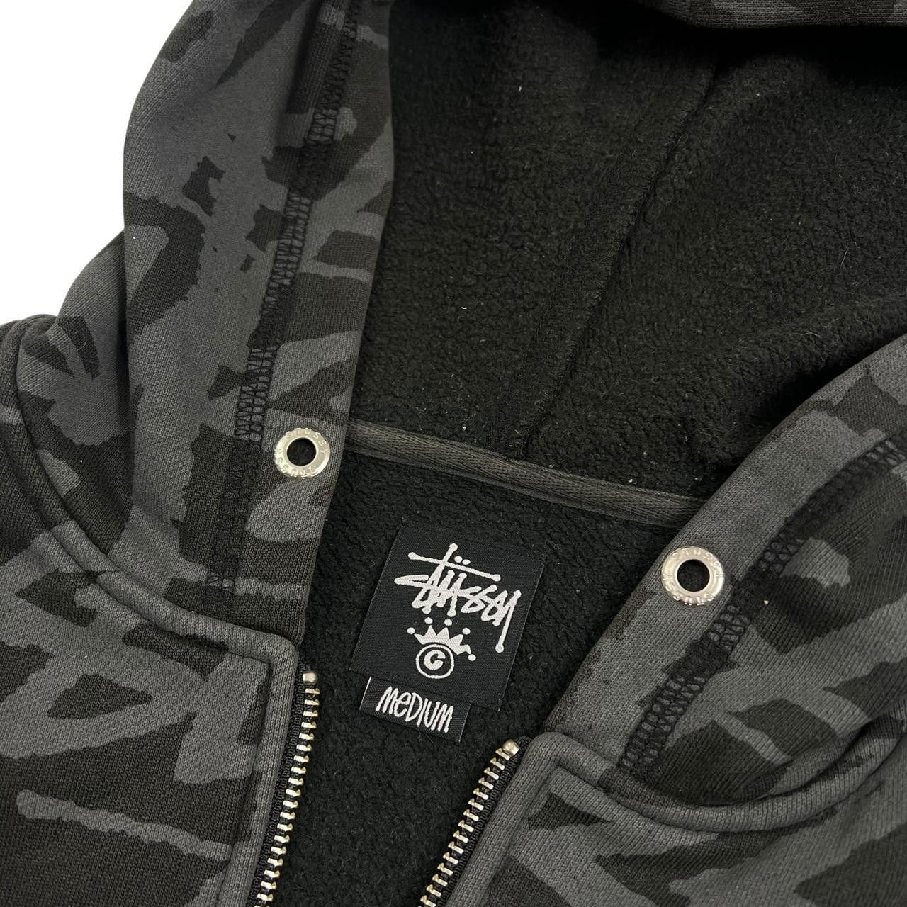 Stussy Vintage 2000s Stussy All Over Print Zip Up Hoodie - Medium Size US M / EU 48-50 / 2 - 5 Thumbnail