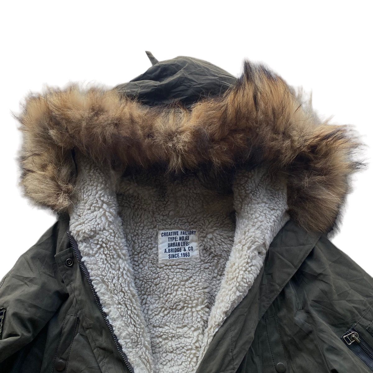 14th Addiction × Le Grande Bleu (L.G.B.) × Who Decides War Vintage A Bridge & Co Full Zip Sherpa Fur hooded Jacket Size US M / EU 48-50 / 2 - 8 Thumbnail