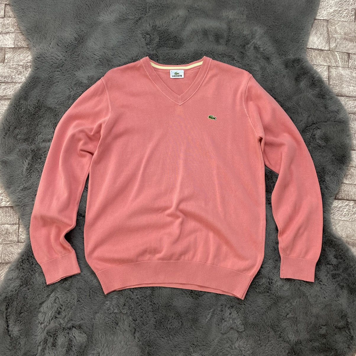 Lacoste × Vintage *90's Rare! Vintage Lacoste Cardigan Sweater Vneck Knit Size US M / EU 48-50 / 2 - 2 Thumbnail