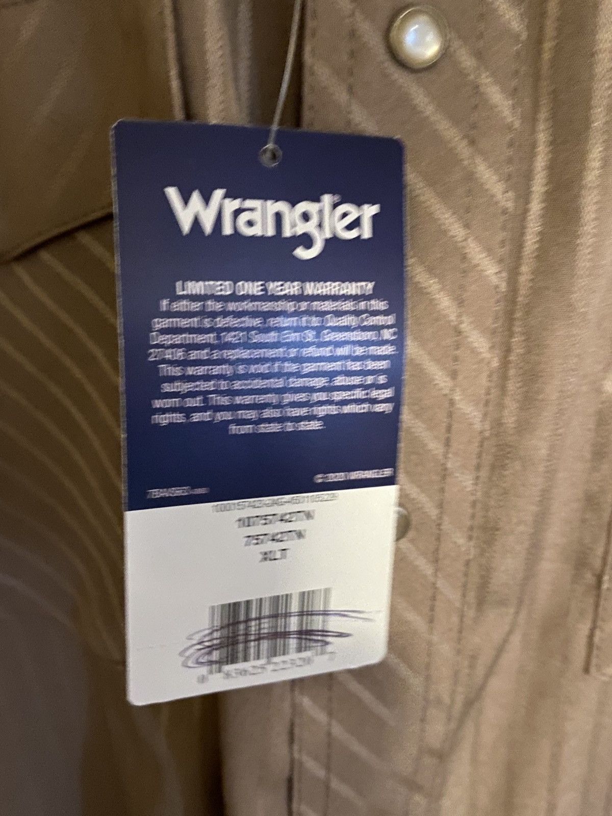 Wrangler Pearl Snap Size US XL / EU 56 / 4 - 9 Thumbnail