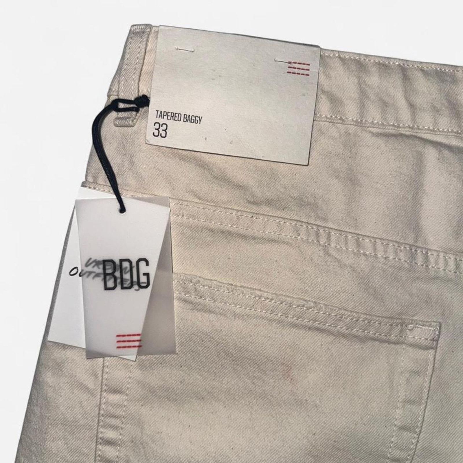 Bdg Bdg cream baggy jeans size Size 33" - 3 Thumbnail