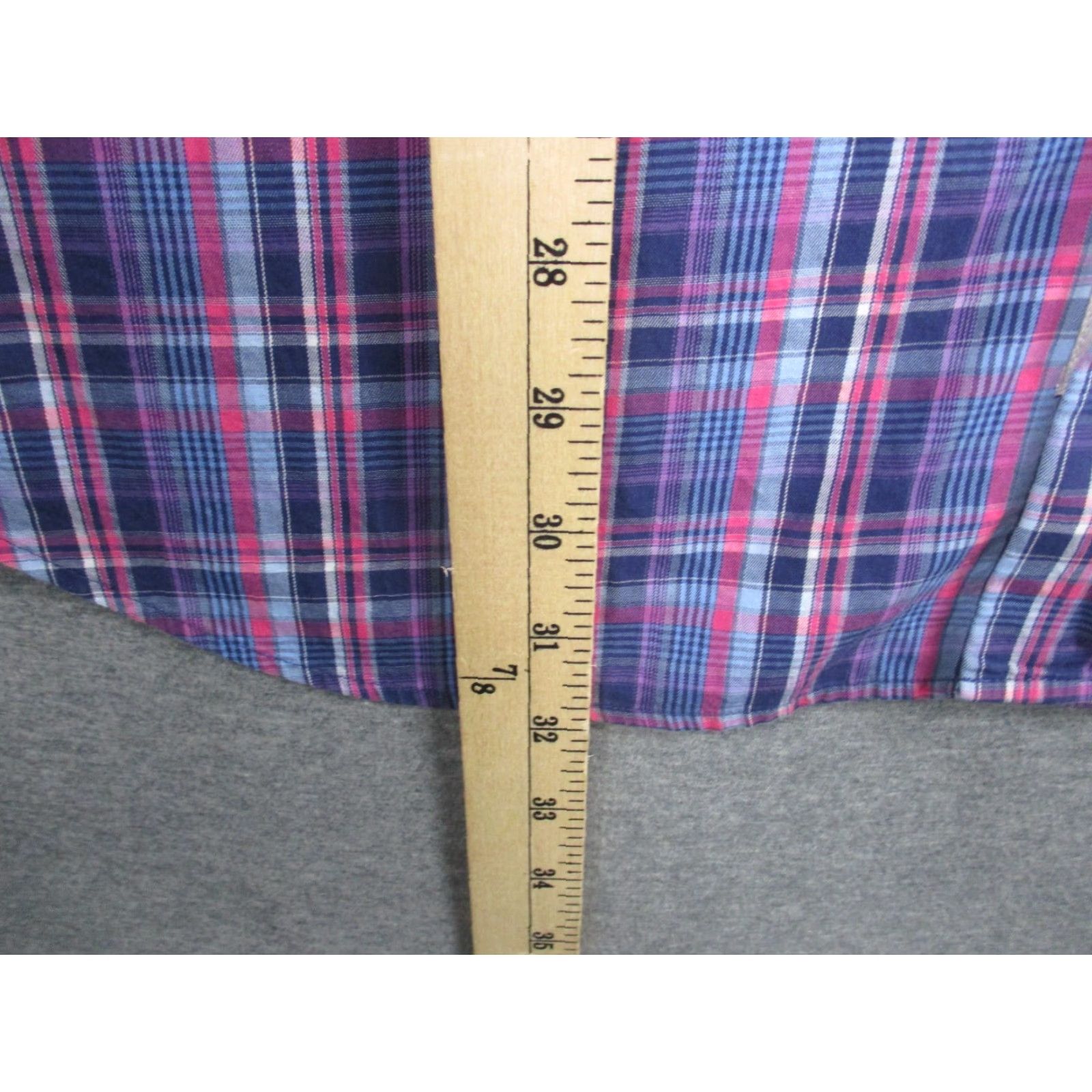 Peter Millar Peter Millar Dress Shirt Large Men Cotton Long Sleeve Blue Plaid Check Shirt Size 42R - 4 Thumbnail