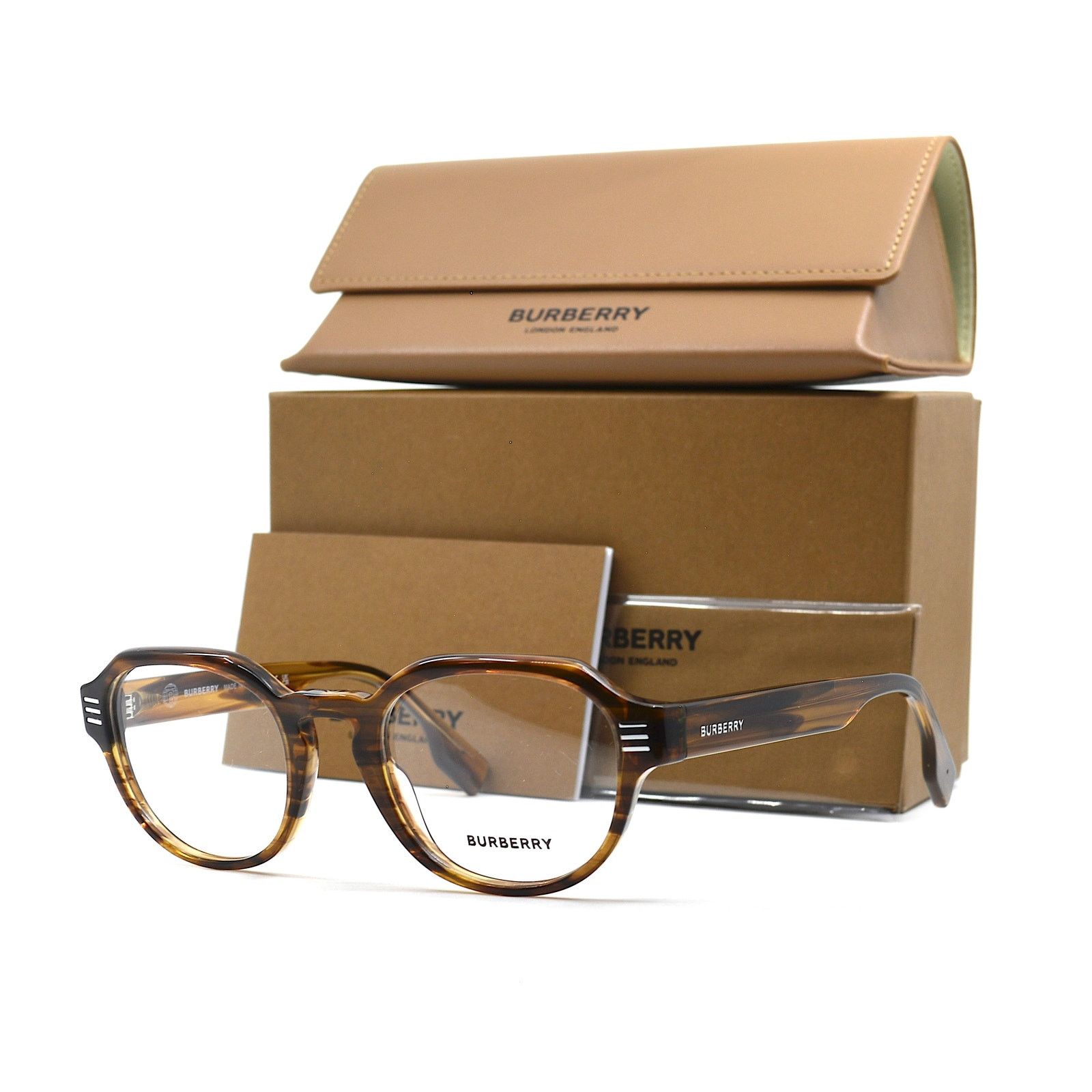 Burberry NEW BURBERRY BE2386 4096 BROWN UNISEX EYEGLASSES FRAME Size ONE SIZE - 6 Thumbnail