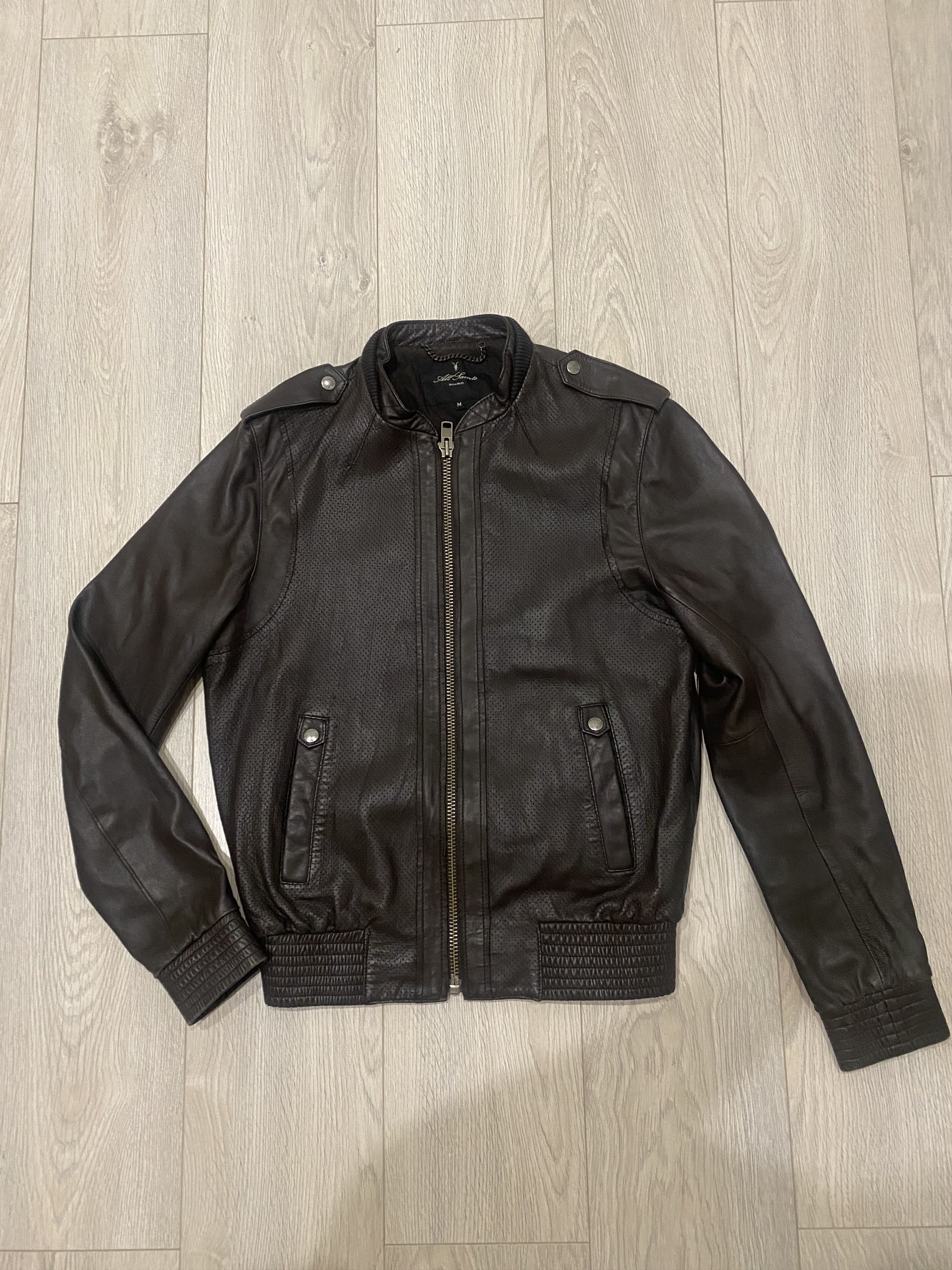 Allsaints Allsaints Leather Biker Bomber Jacket Size US M / EU 48-50 / 2 - 2 Thumbnail