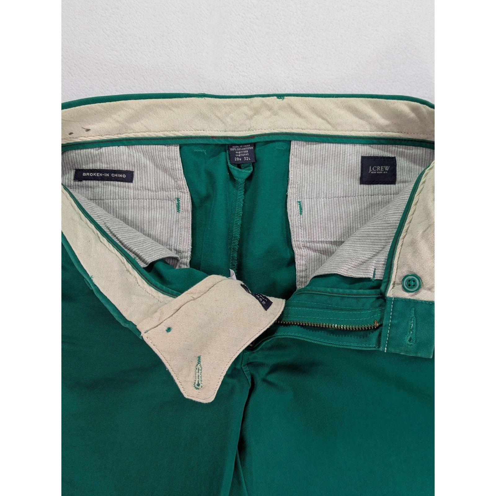 J.Crew Size 29WX32L Broken-In Chino Urban Slim Pants Straight Leg Size US 29 - 5 Thumbnail