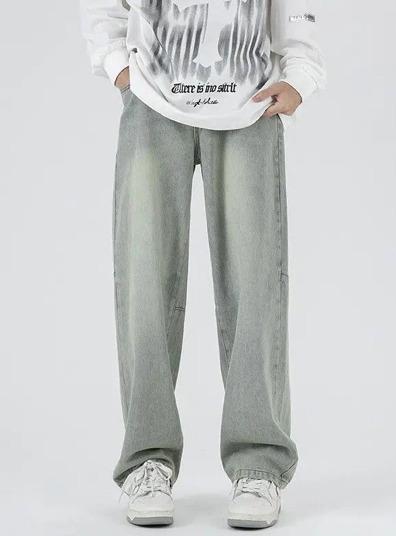 Japanese Brand Harada x Hara Casual washed distressed loose straight jeans Size US 32 / EU 48 - 1 Thumbnail