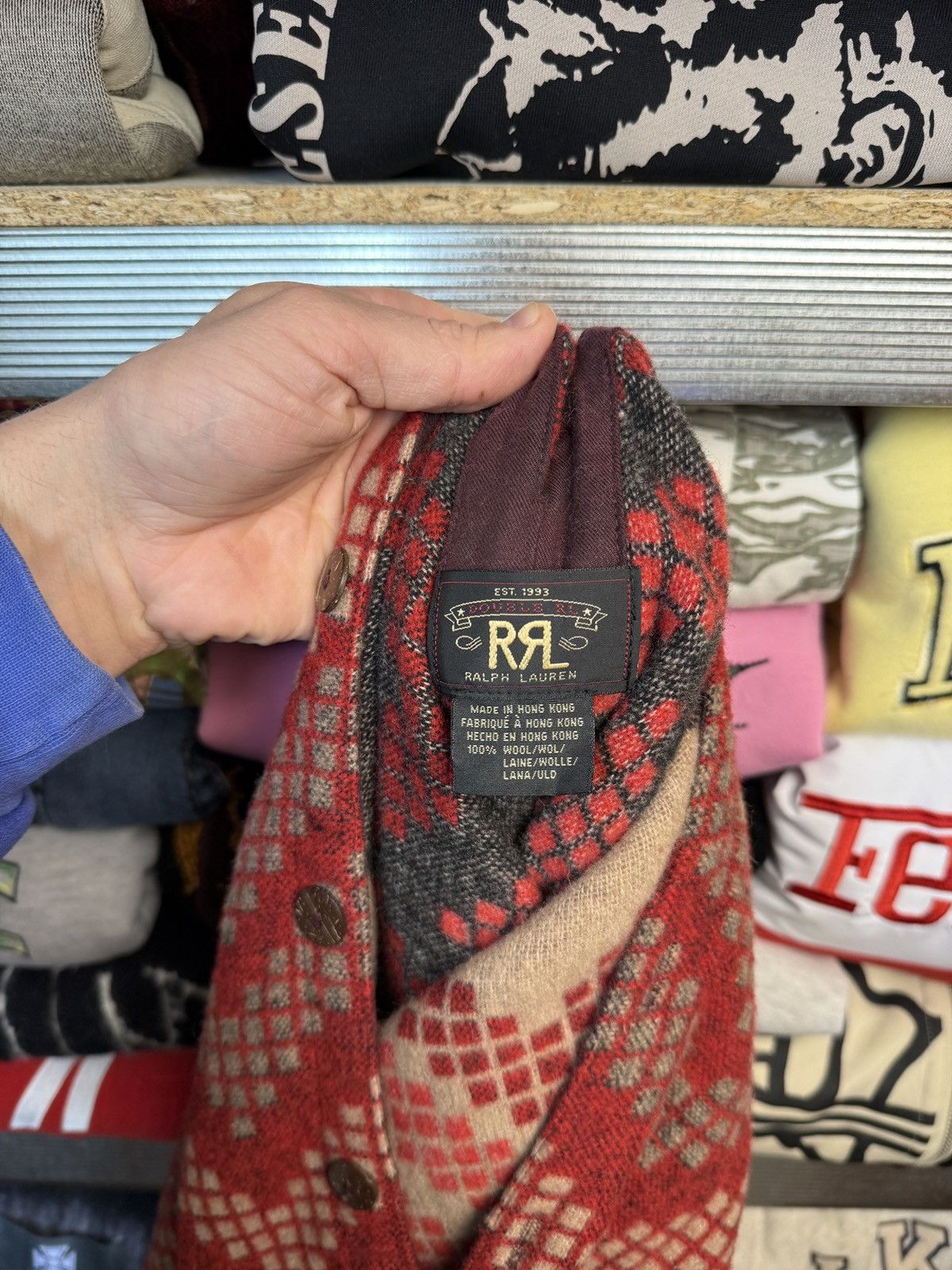 RRL Ralph Lauren RARE! RRL Ralph Lauren Wool Poncho Western Navajo Pattern Size ONE SIZE - 8 Thumbnail
