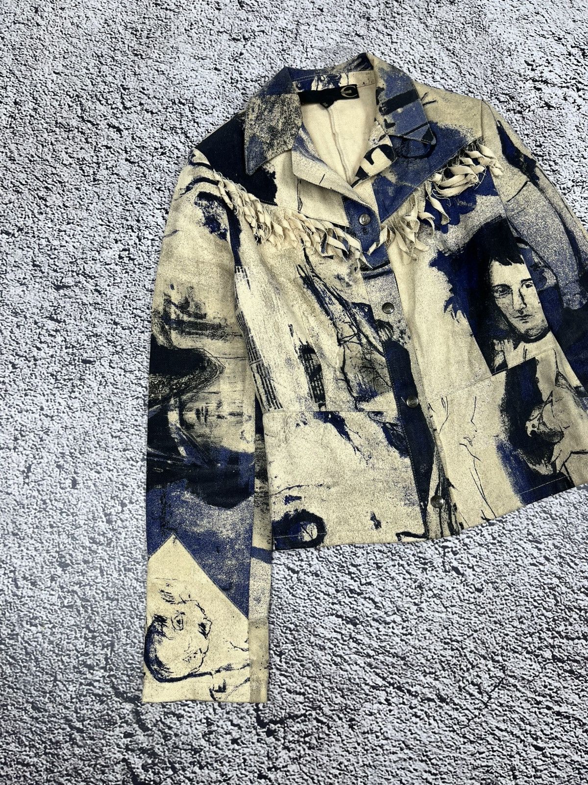 Roberto Cavalli Vintage Renaissance Roberto Cavalli Napoleon Denim Jacket Size XS / US 0-2 / IT 36-38 - 2 Thumbnail