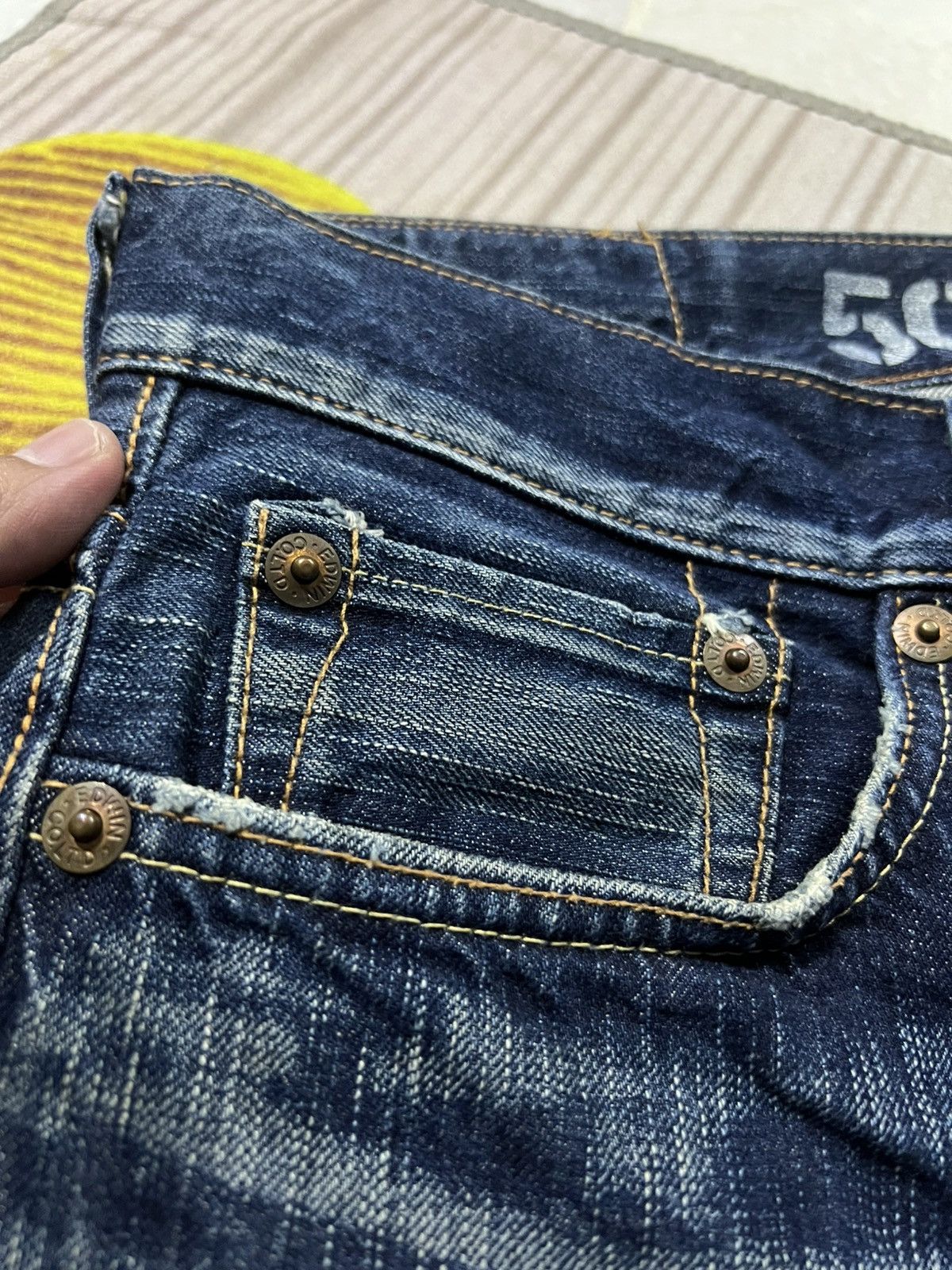 Edwin × If Six Was Nine × Japanese Brand 💥FLARE💥VINTAGE EDWIN 503 BLUE TRIP JEANS Size US 34 / EU 50 - 17 Thumbnail