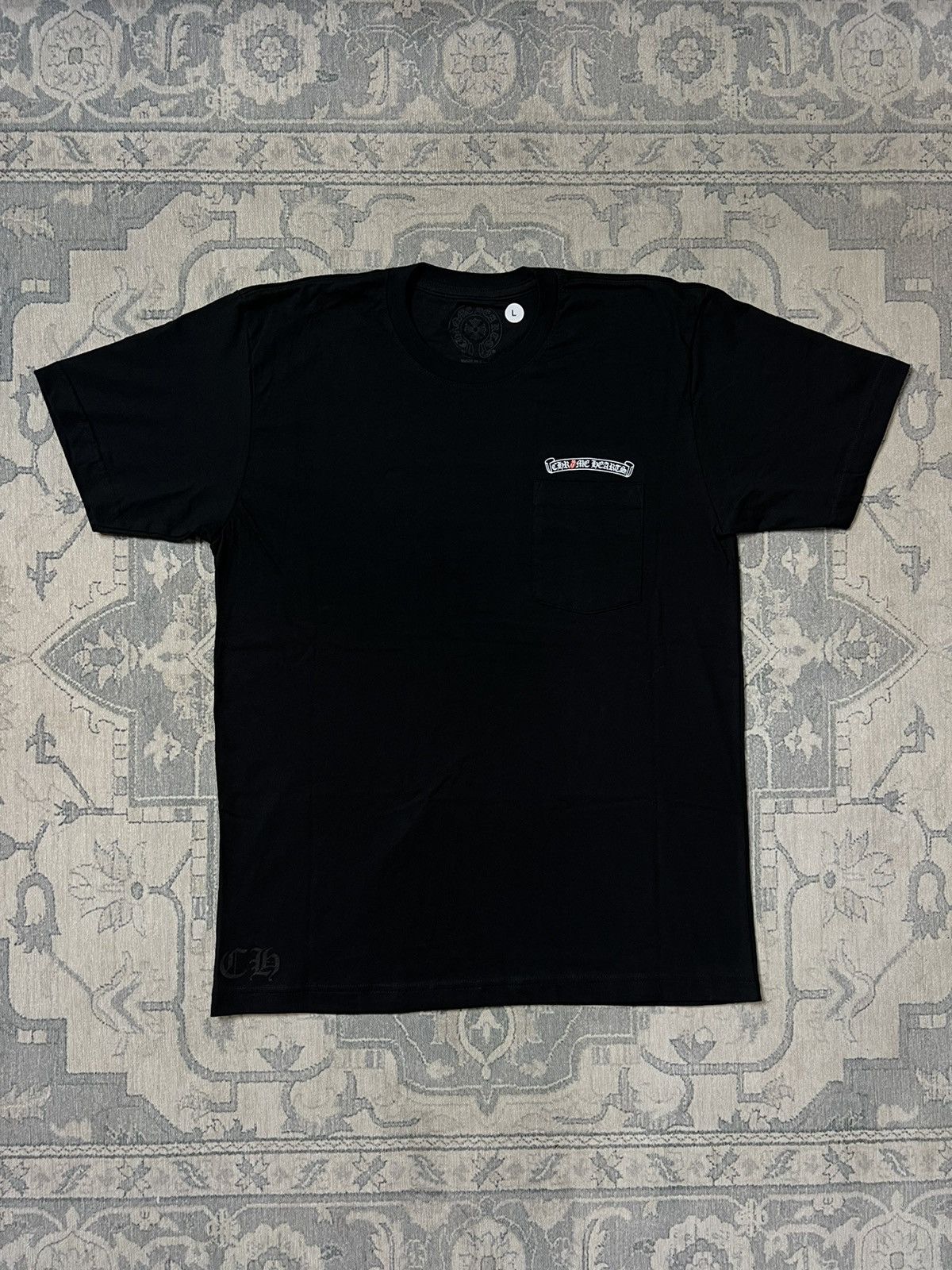 Chrome Hearts Chrome Hearts x Rolling Stones scroll Logo Tee Chrome Hearts Chrome Hearts x Rolling Stones scroll Logo Tee