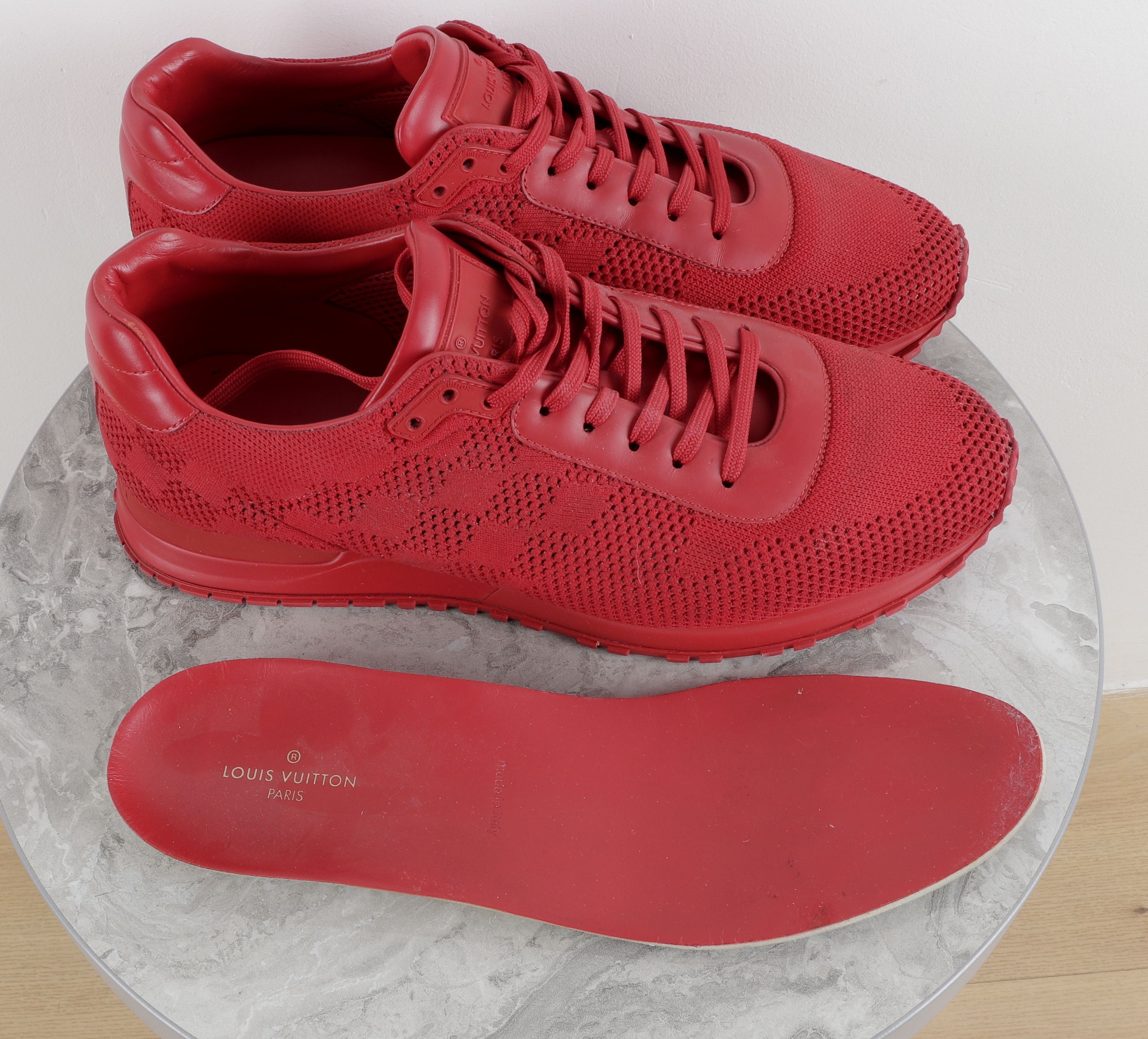 Louis Vuitton Louis Vuitton Run Away Damier Red Mesh Sneakers Size US 10 / EU 43 - 3 Thumbnail