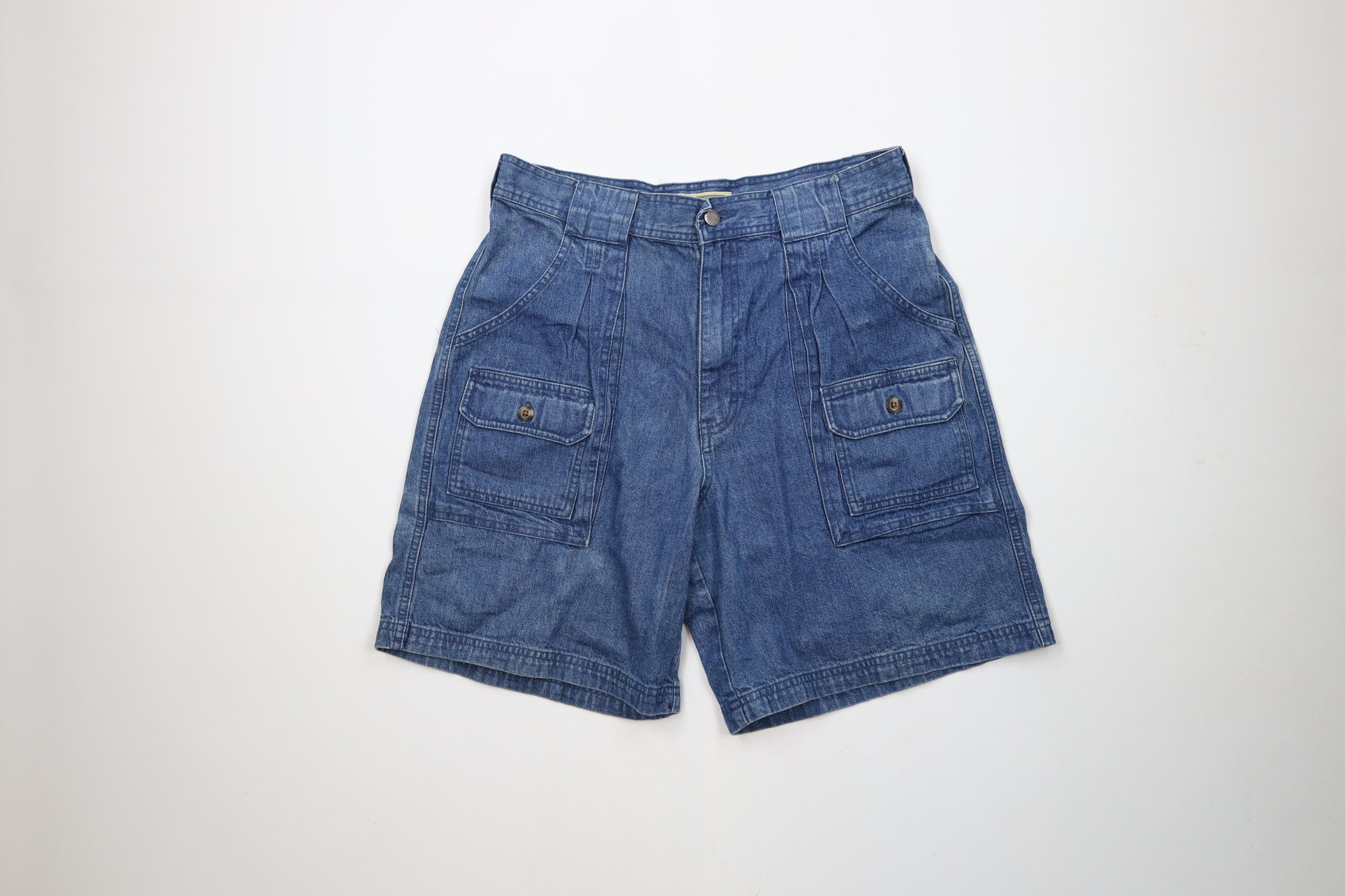 Cabelas × Vintage Vintage Cabelas Fit 7 Pocket Denim Jean Cargo Shorts Blue Size 34" / US 12 / IT 48 - 1 Thumbnail