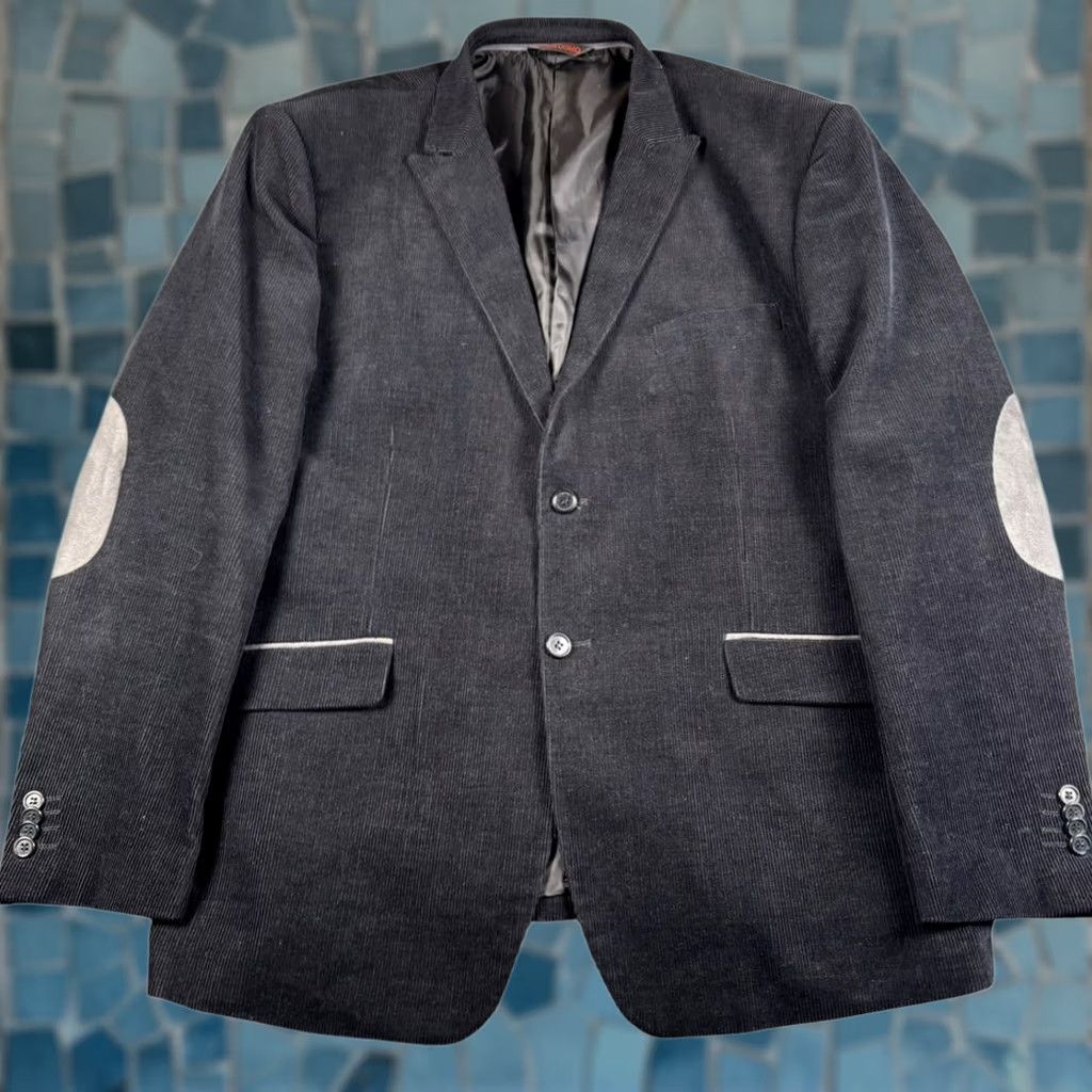 Vintage VINTAGE Corduroy Blazer Linea Uomo Elbow Patch Suit Jacket Sport Coat Preppy Size 50R - 1 Thumbnail